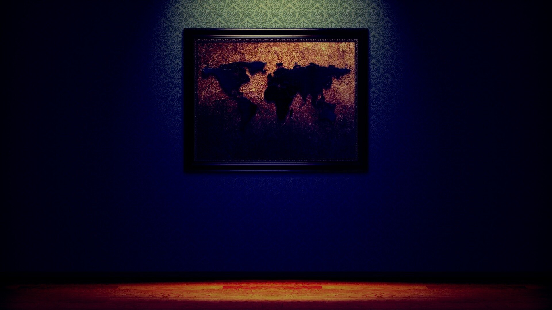 Картина с картой мира обои