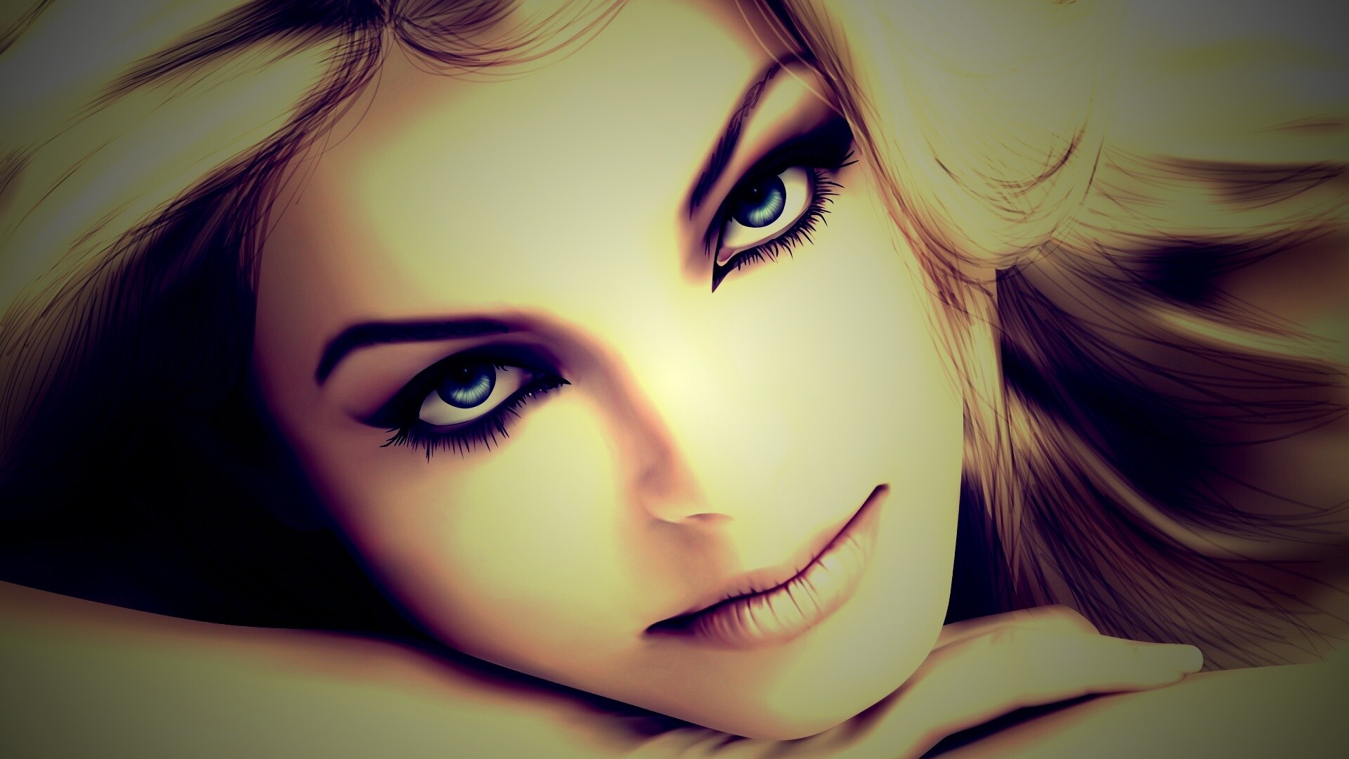 Девушка в векторе обои