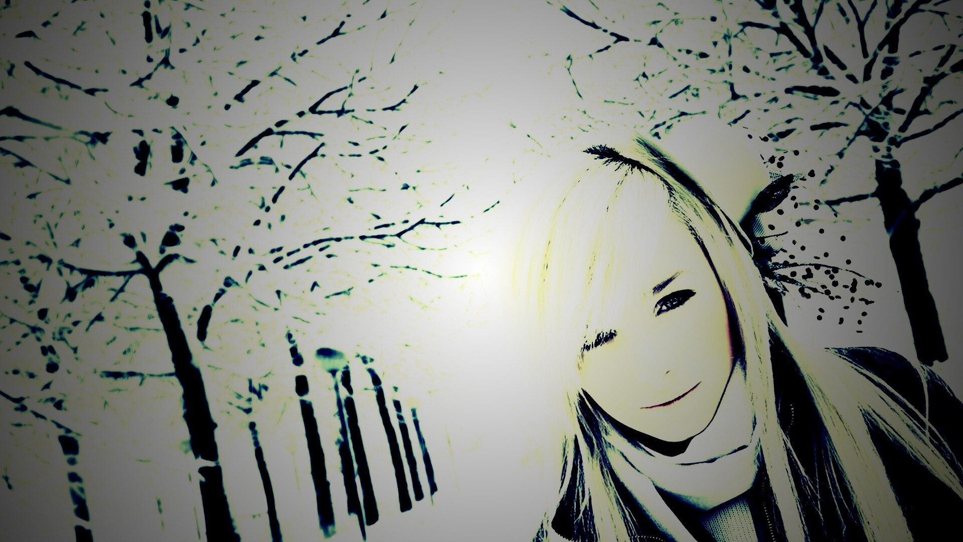 Девушка в белом обои