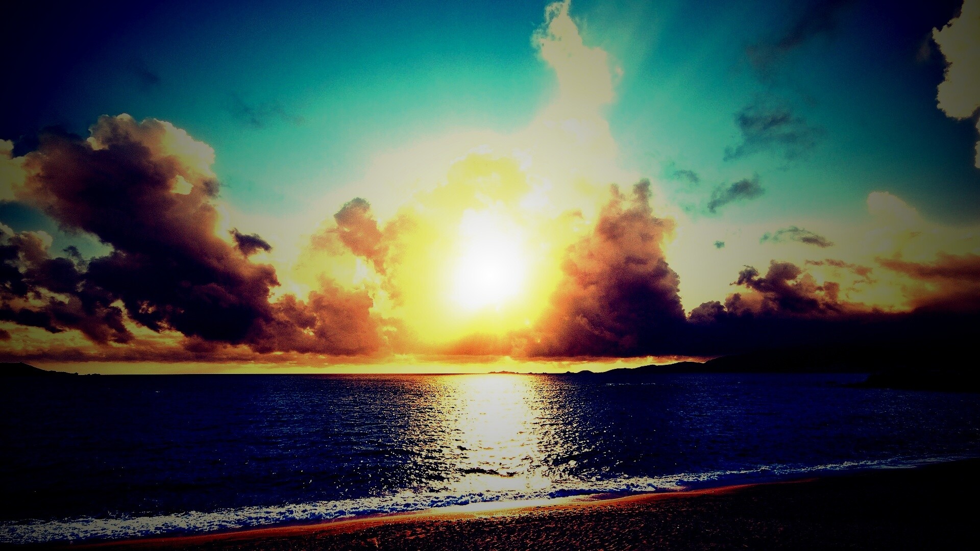 Солнечный пляж обои