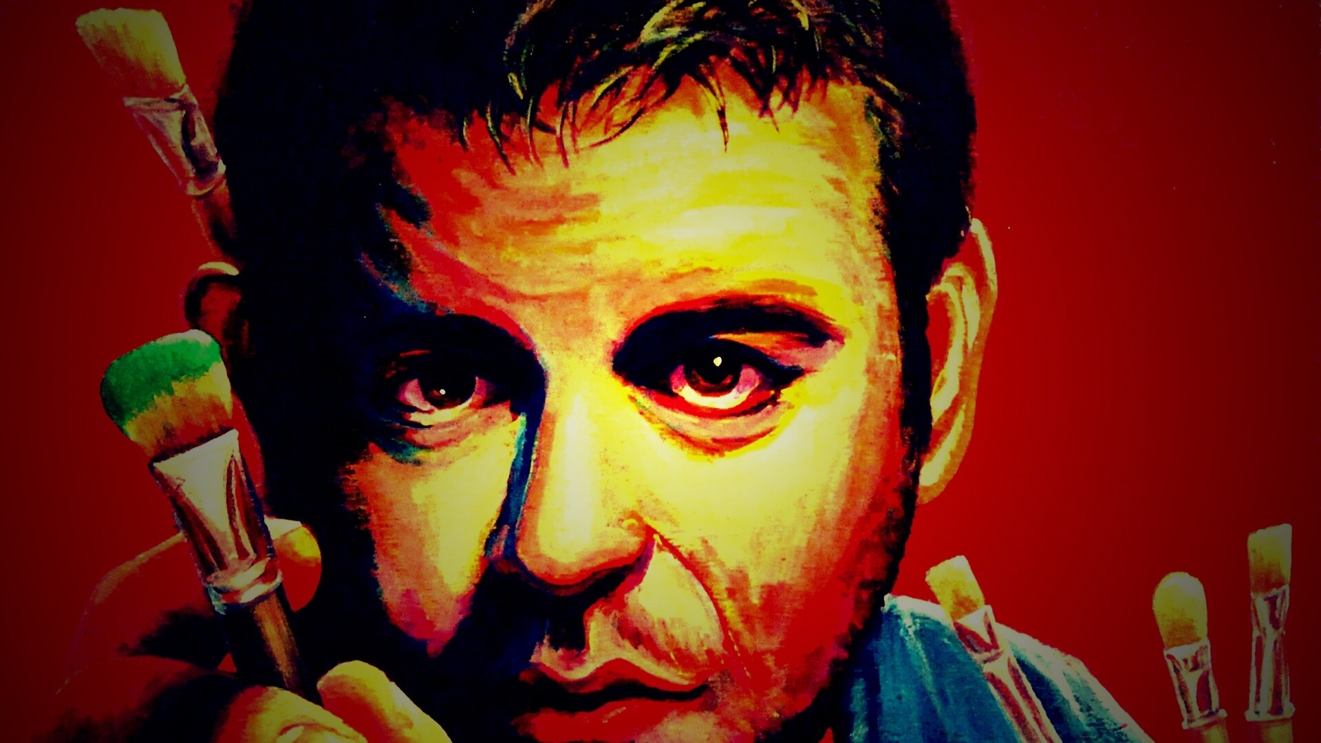 Нарисованный художник обои