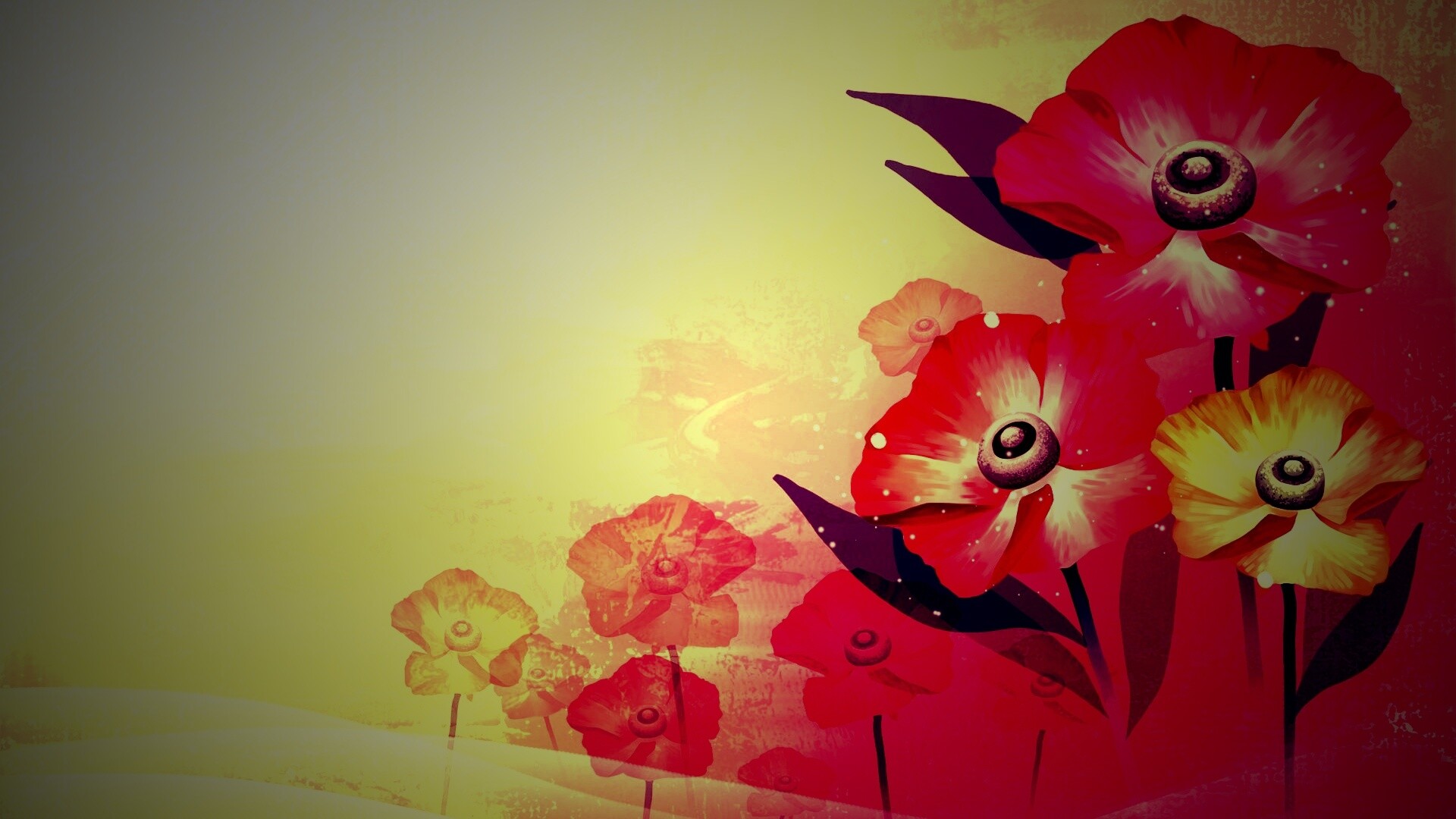 Цветочный арт обои