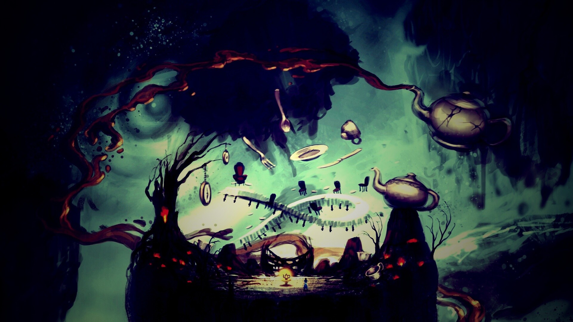 Алиса в стране чудес обои