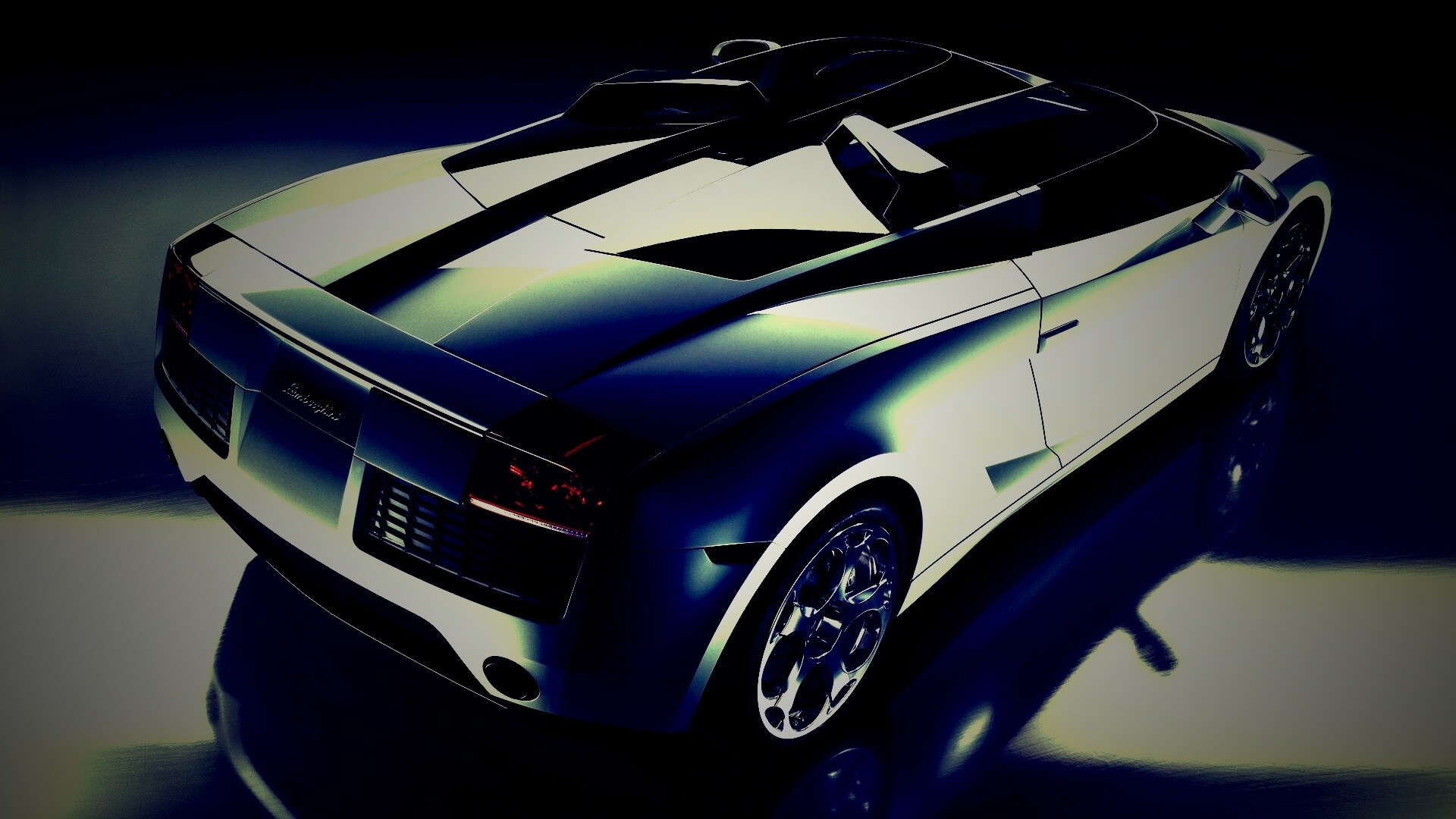 Светло-Серый Lamborghini (Сзади) обои