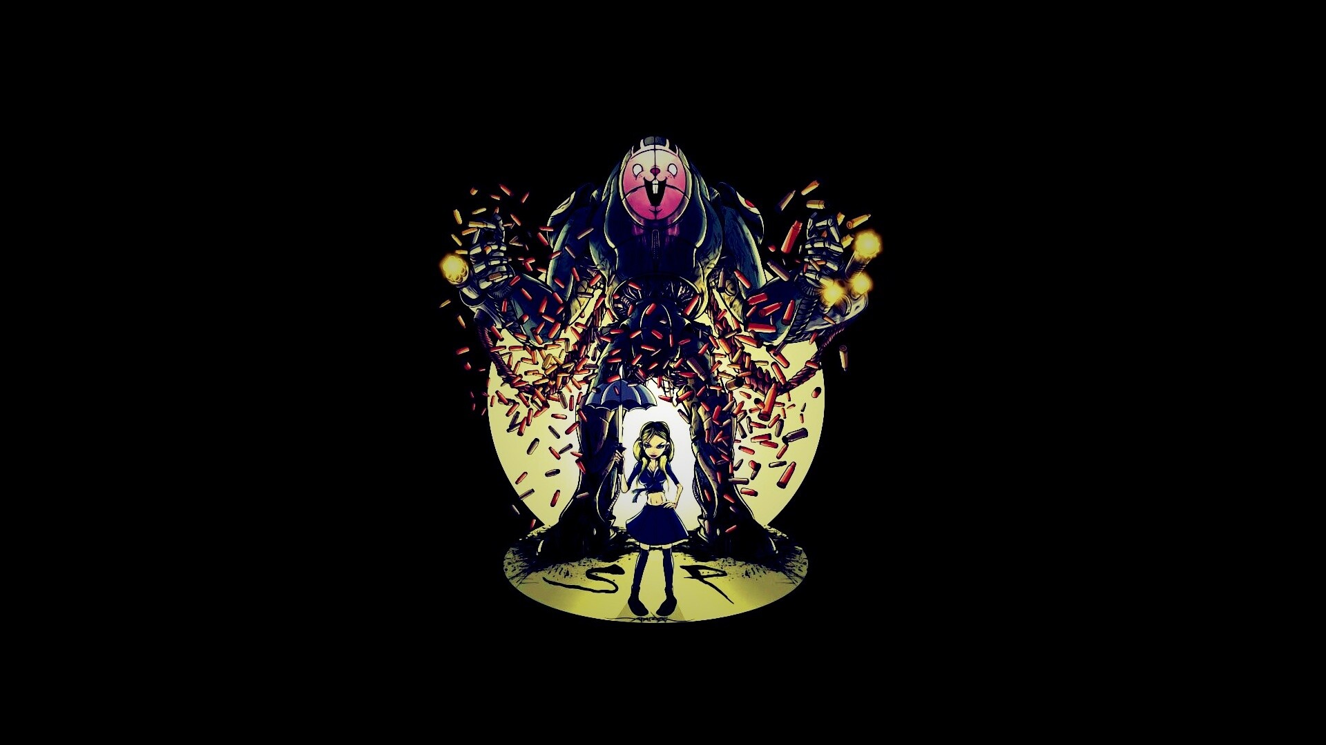 Куколка и боевой робот обои