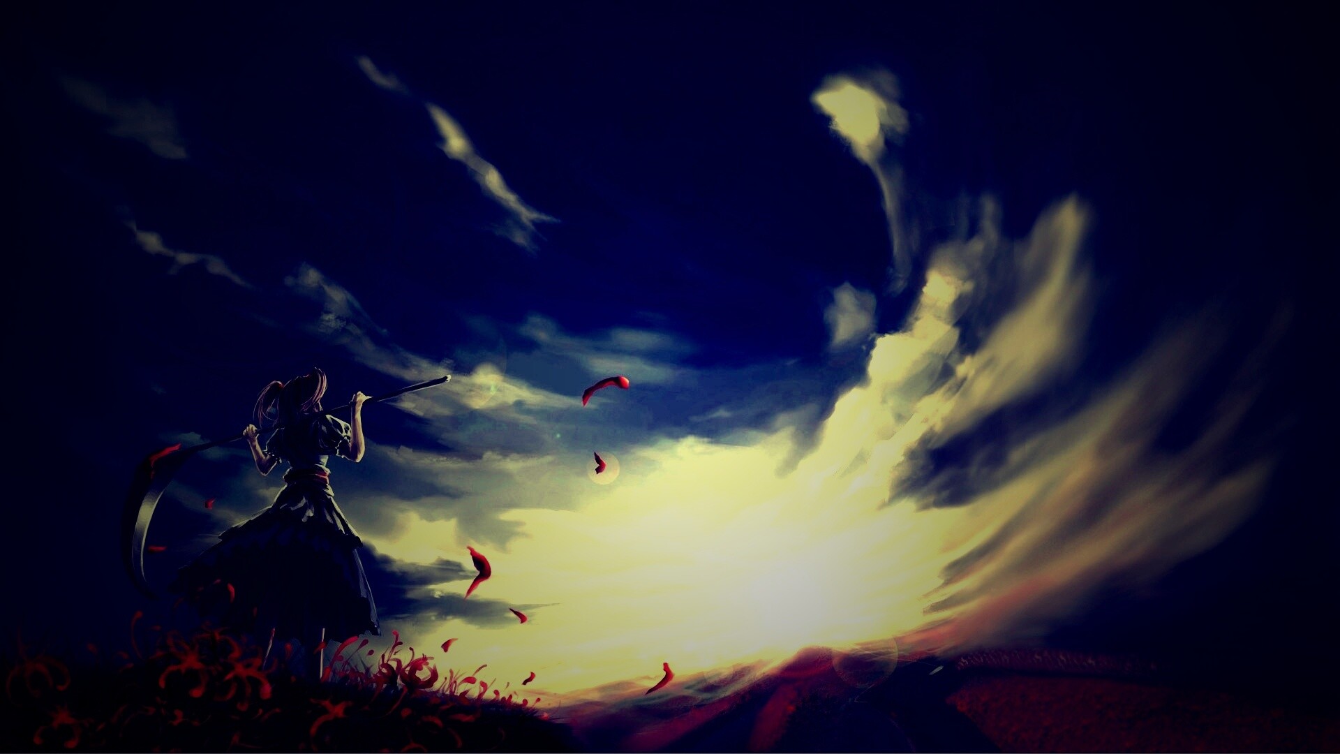 Девушка с косой обои