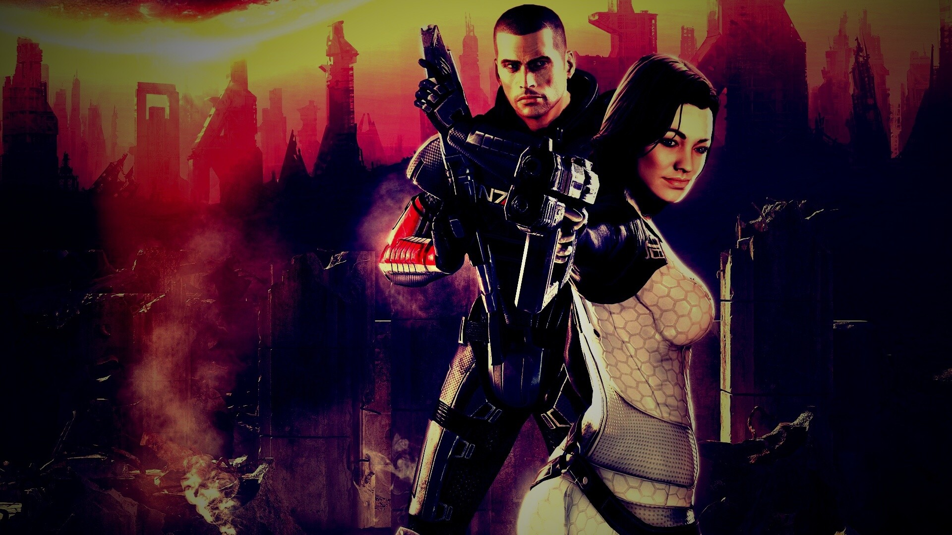 Шепард и Миранда обои