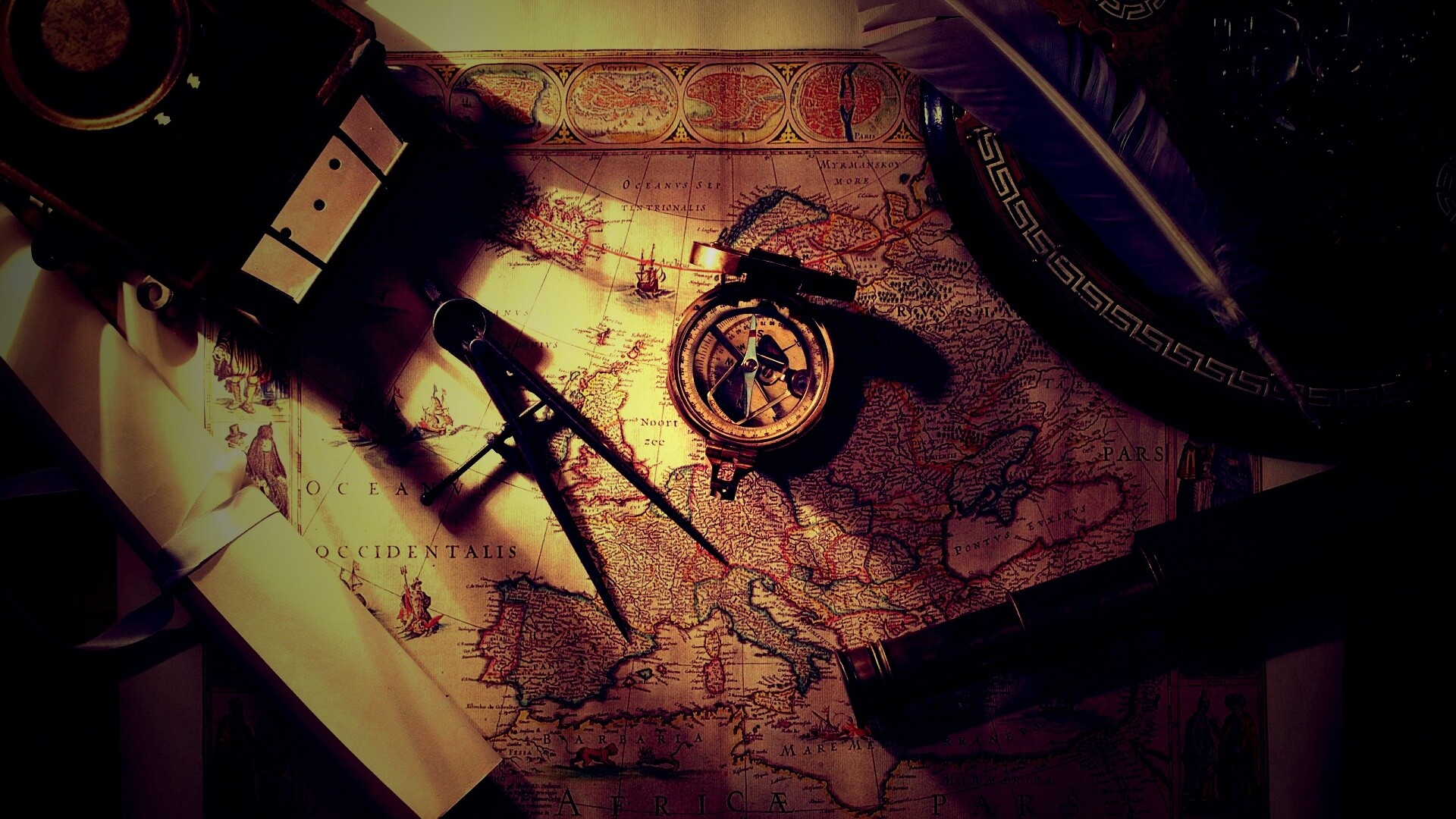 Карта путешественника обои