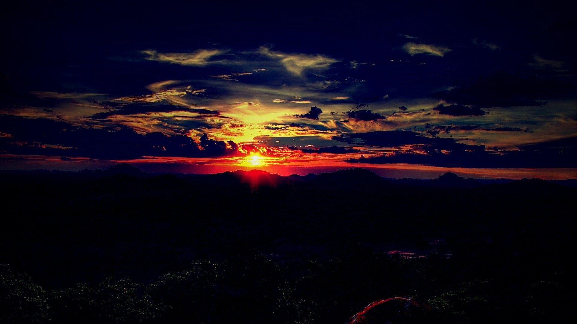 Закат в Африке обои