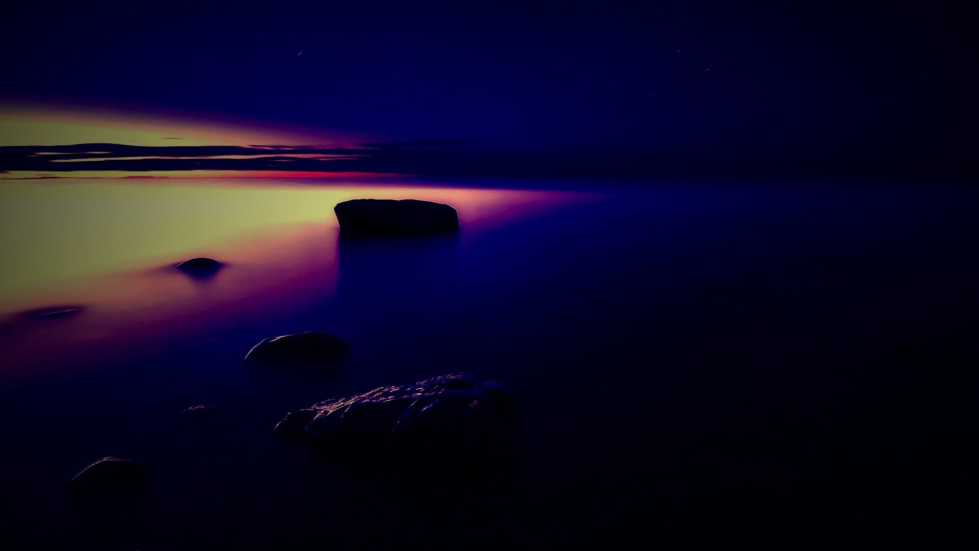 Камни в тумане обои