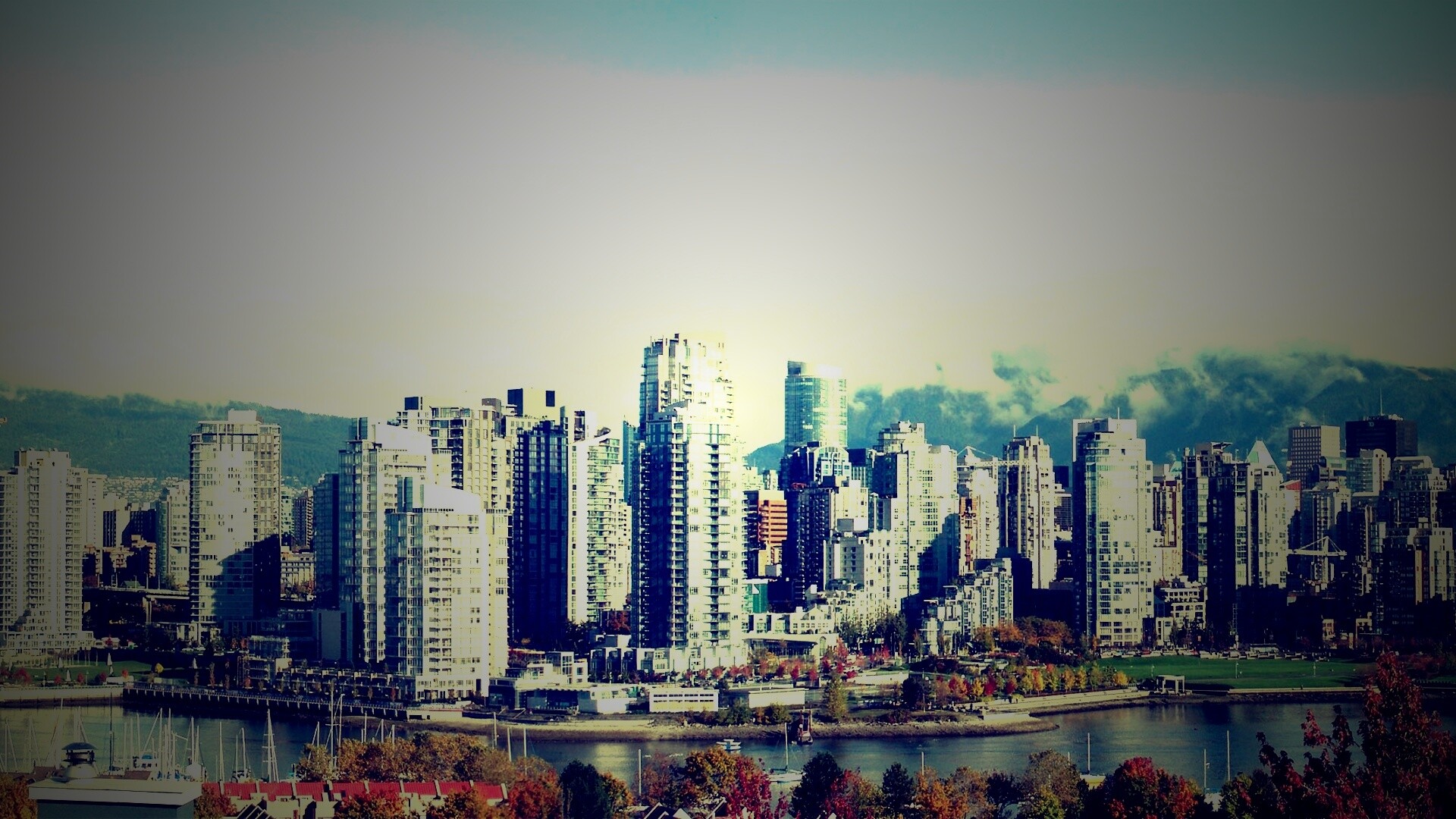 Панорама города обои