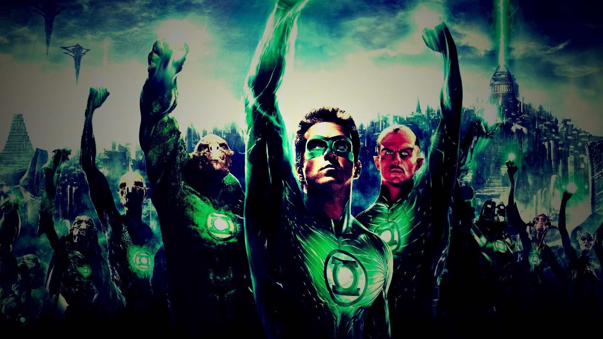 Зеленый фонарь обои