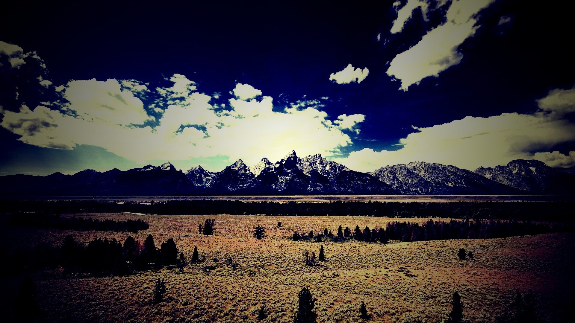 Степь и горы обои