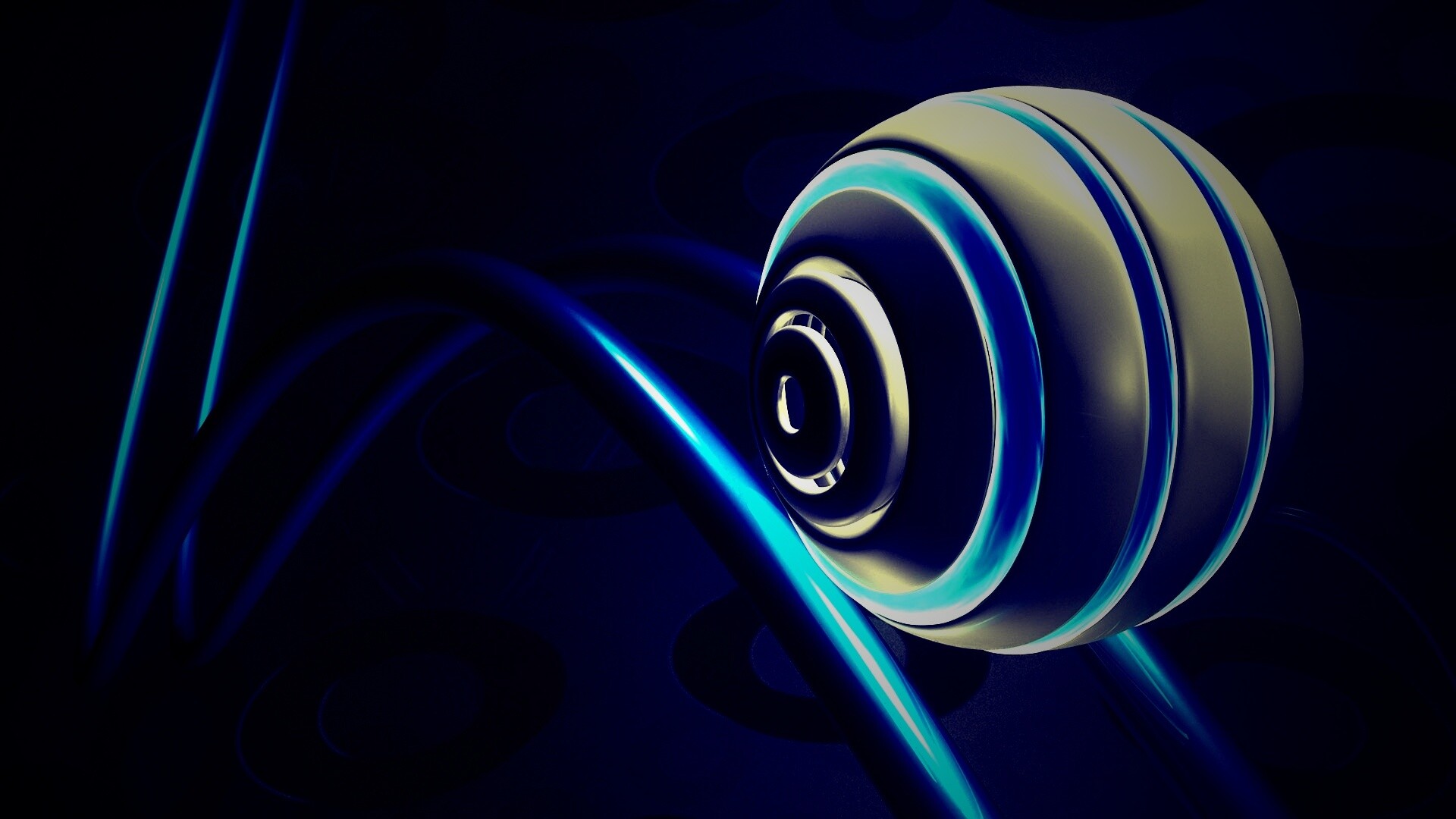 Шарик на рельсах американских горок обои