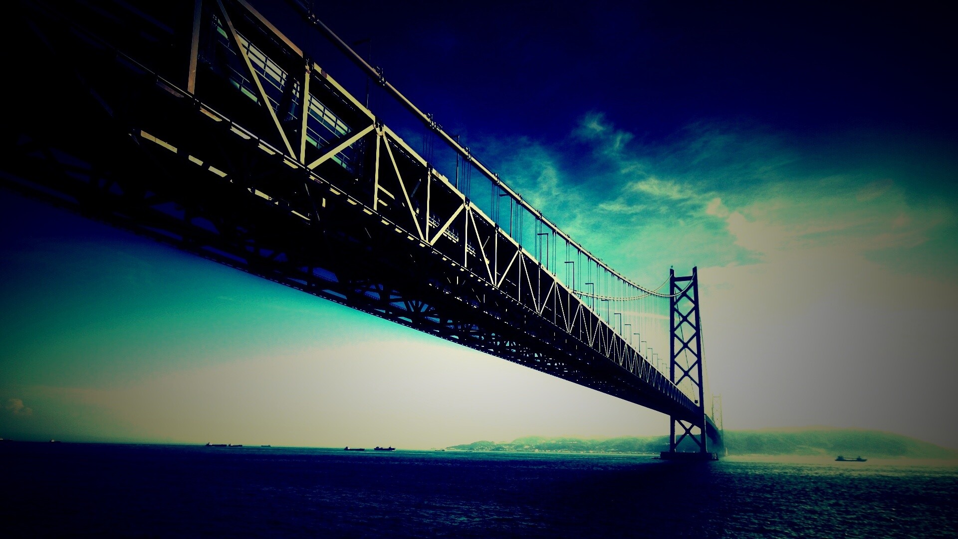 Мост Akashi Kaikyo в Японии обои