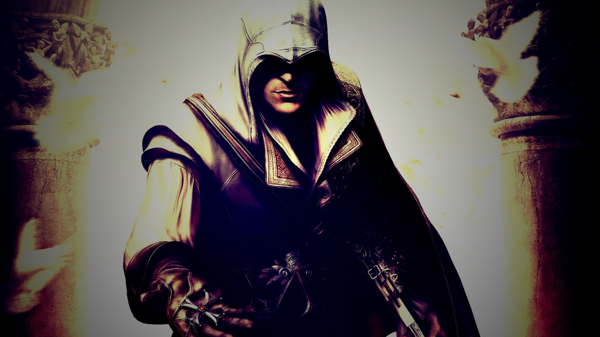 Ассасин с крестом обои