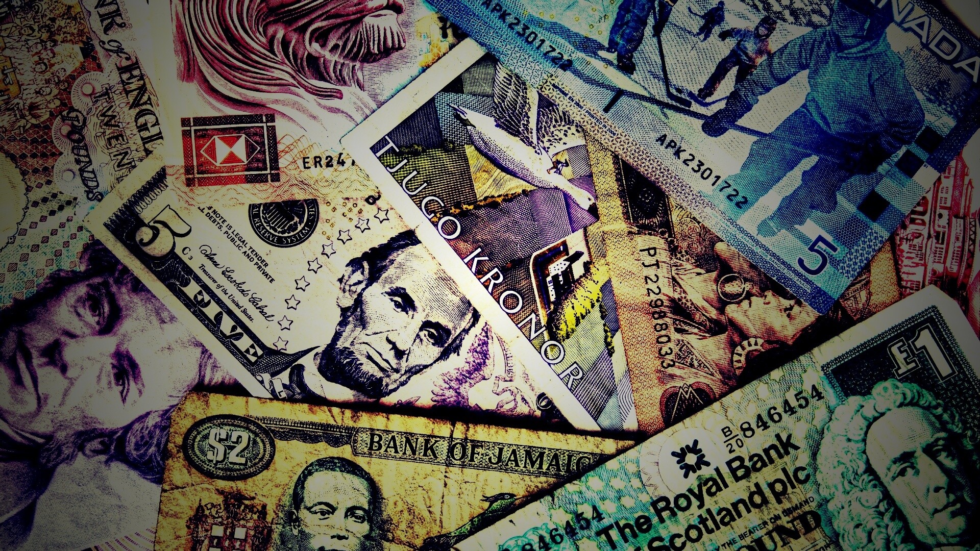 Купюры из разных стран обои