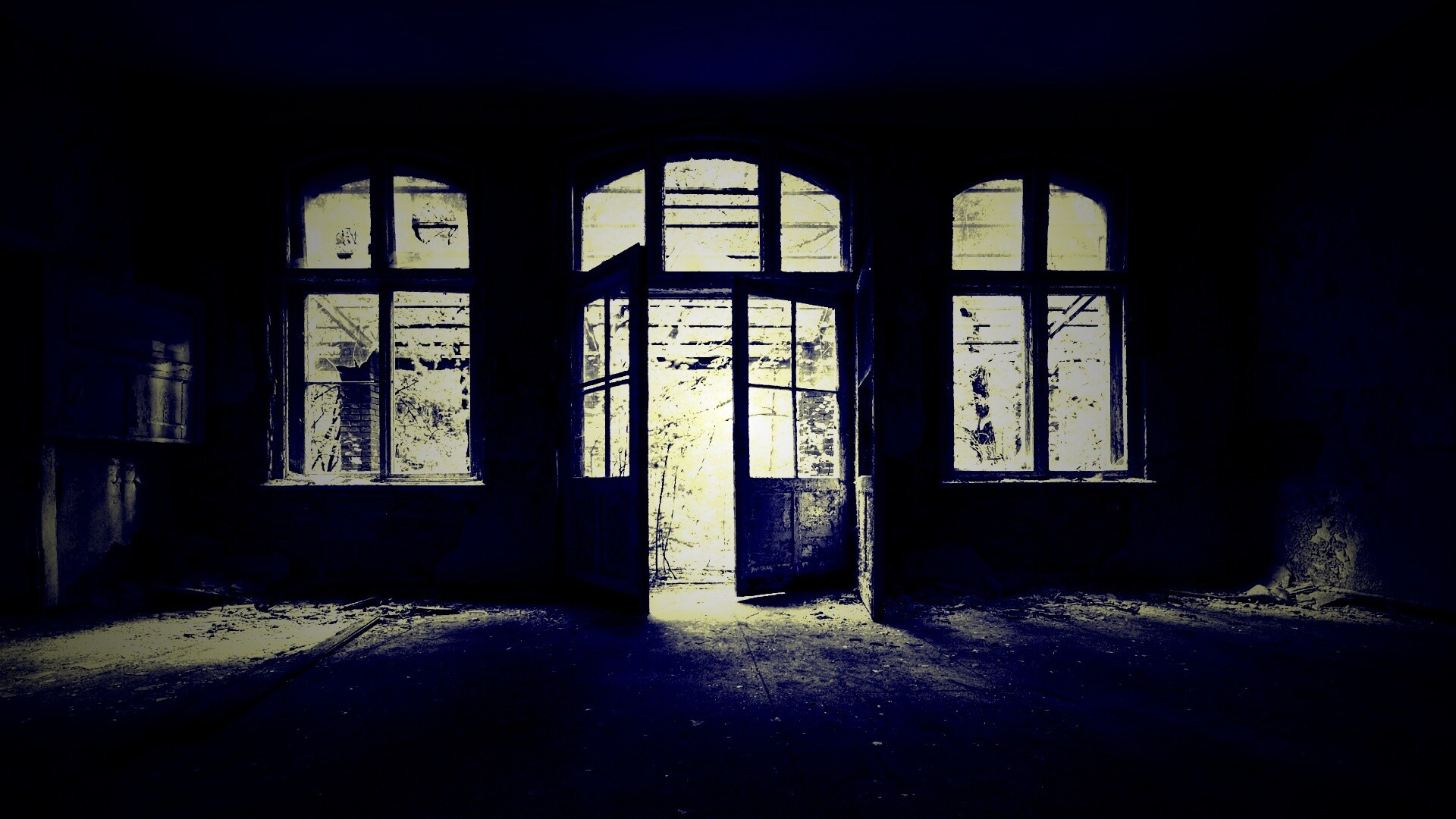 Комната в заброшенном здании обои