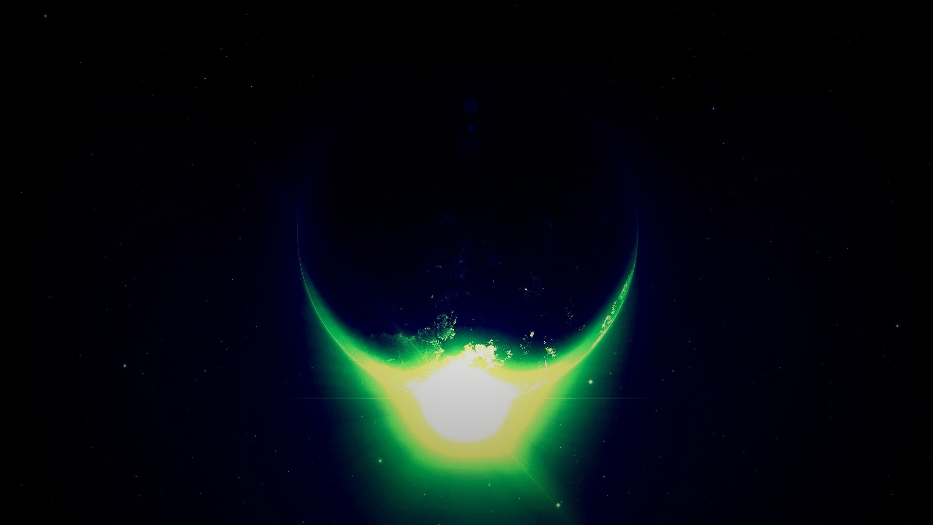 Восход виден из космоса обои