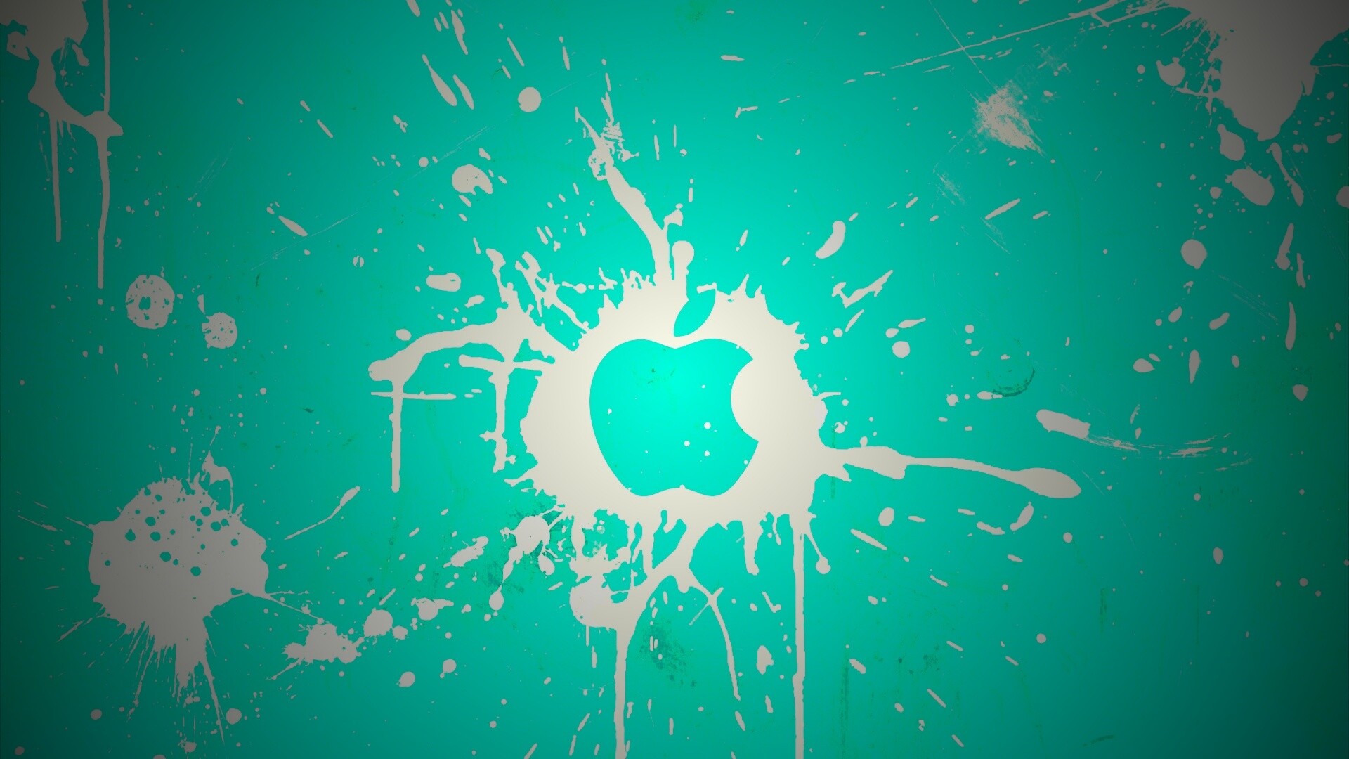 Яблоко в краске обои