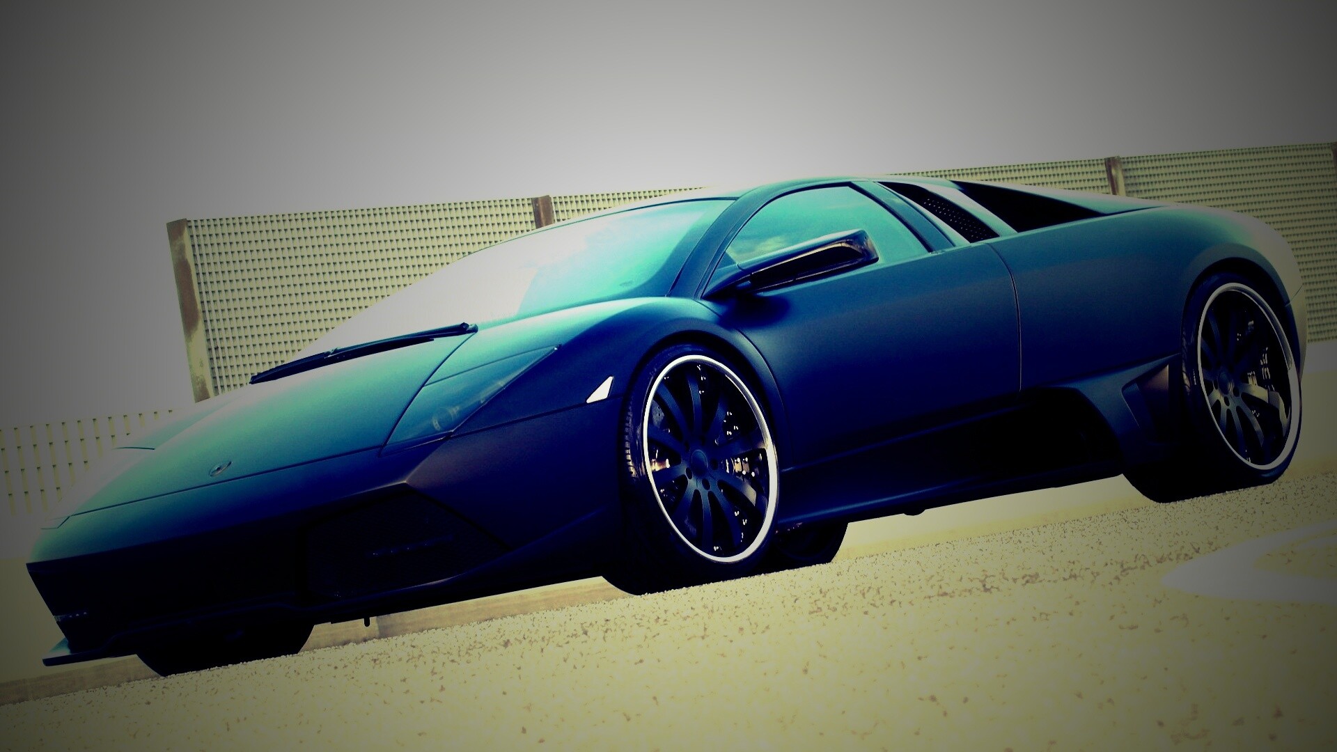 Lamborghini Reventon черного цвета обои