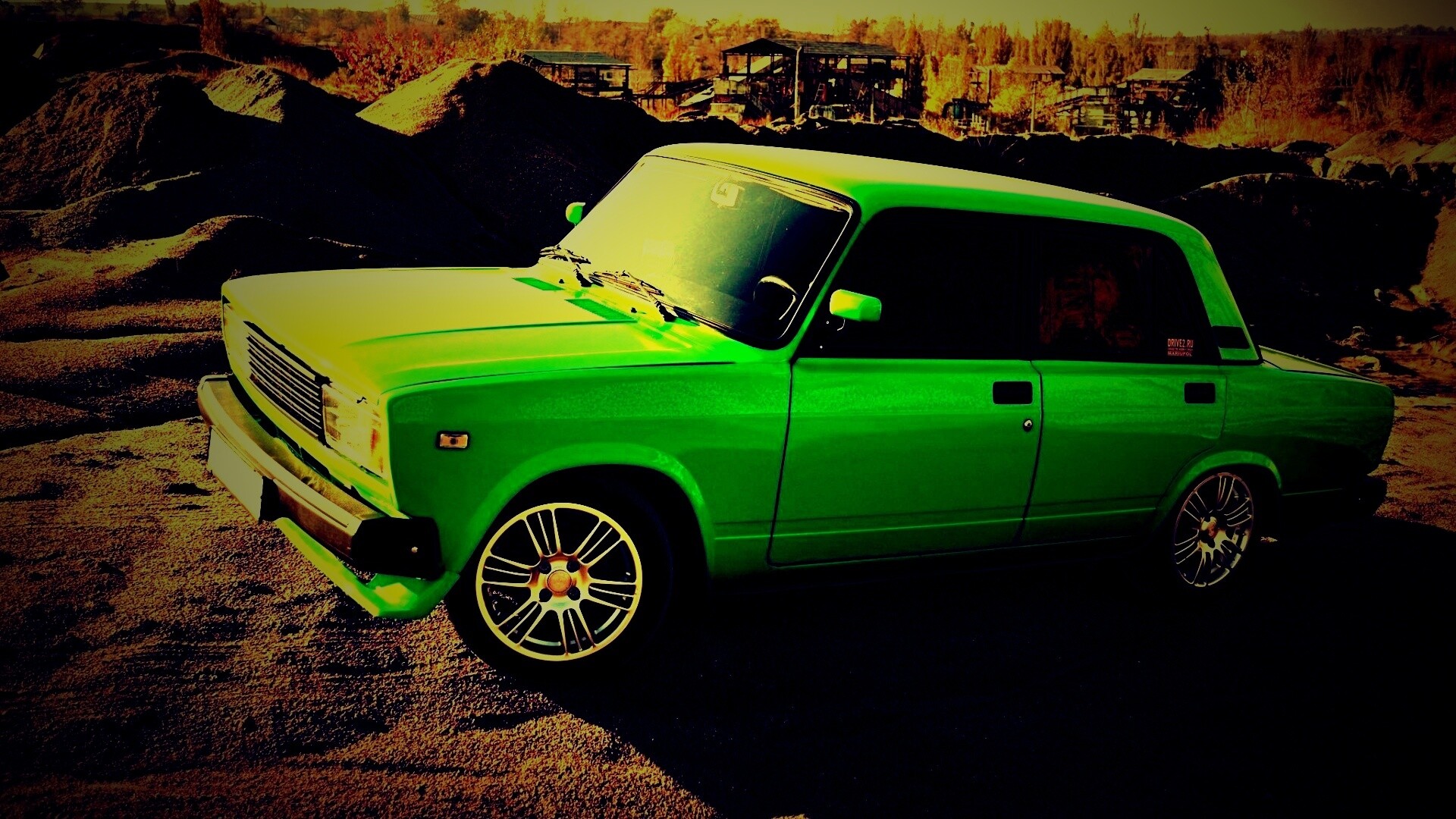 Кислотные жигули обои