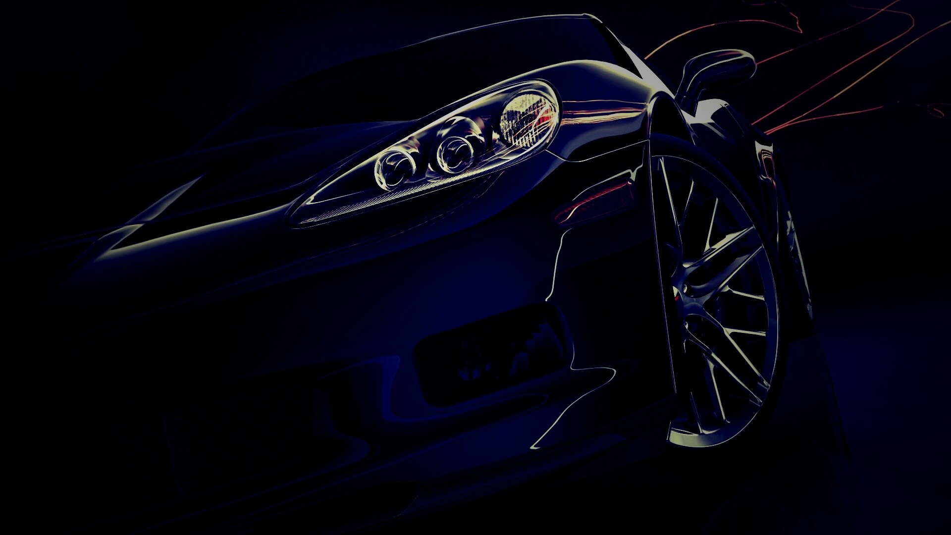 Чёрное авто обои