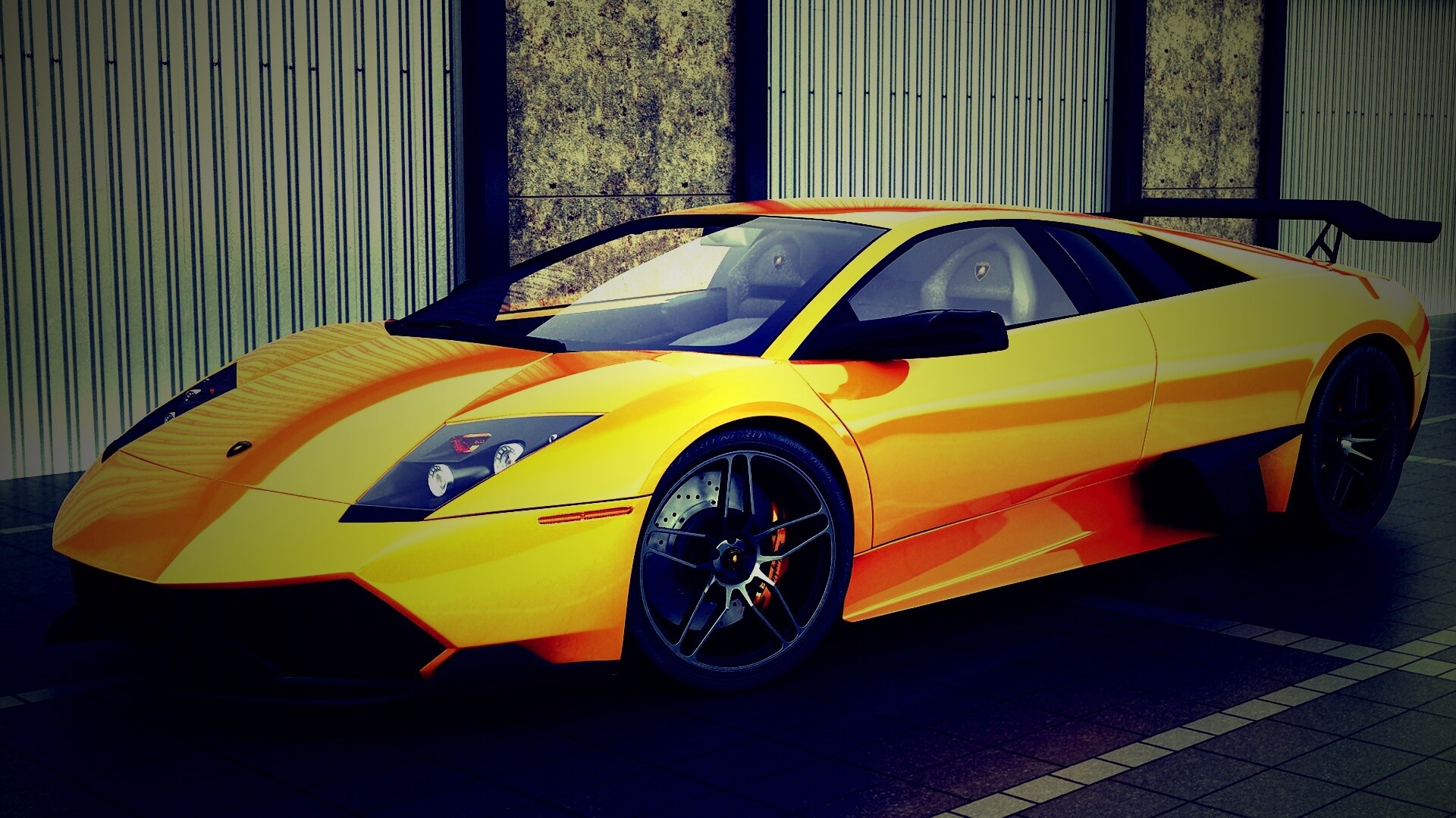 Жёлтый Ламборджини обои