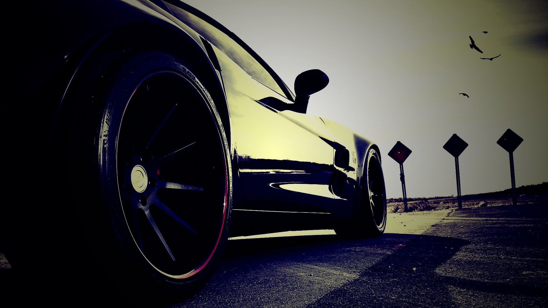 Чёрный концепт обои