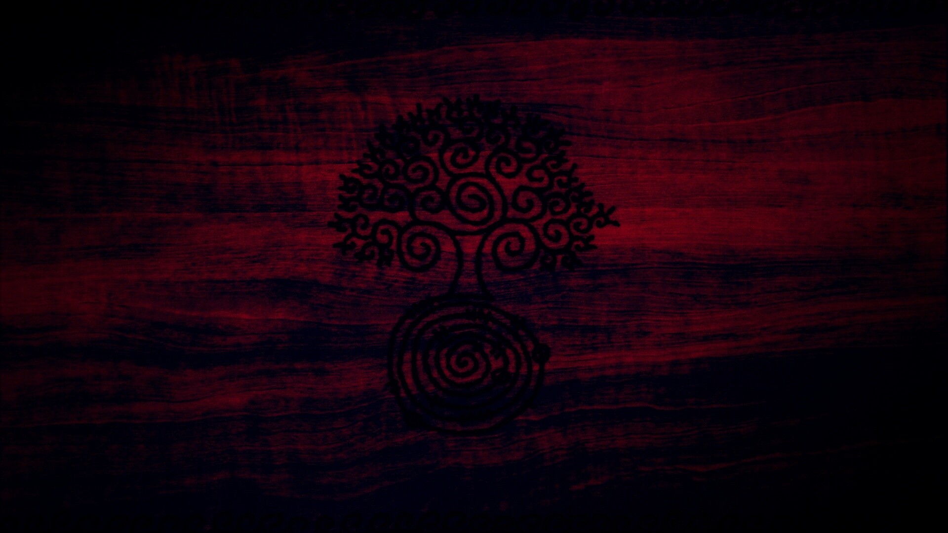 Выжженный рисунок дерева обои