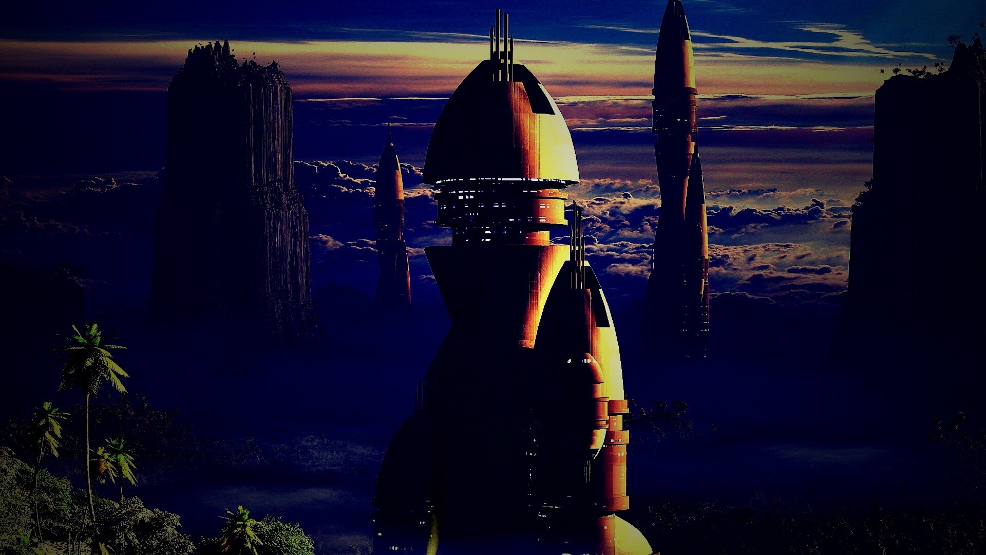 Город будущего обои