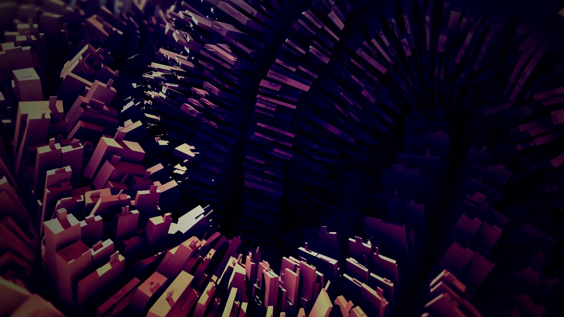 Модели домов засасывает обои