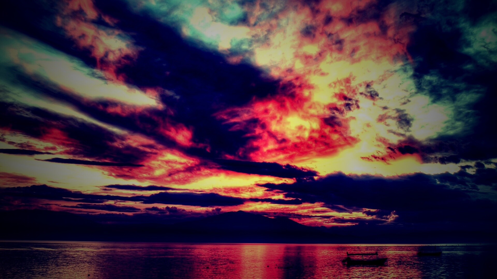 Мексика: лодки на озере обои