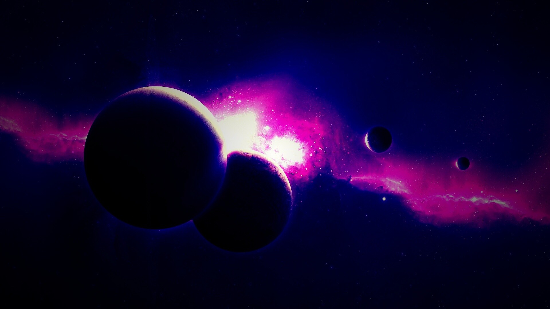 Фиолетовая вселенная обои