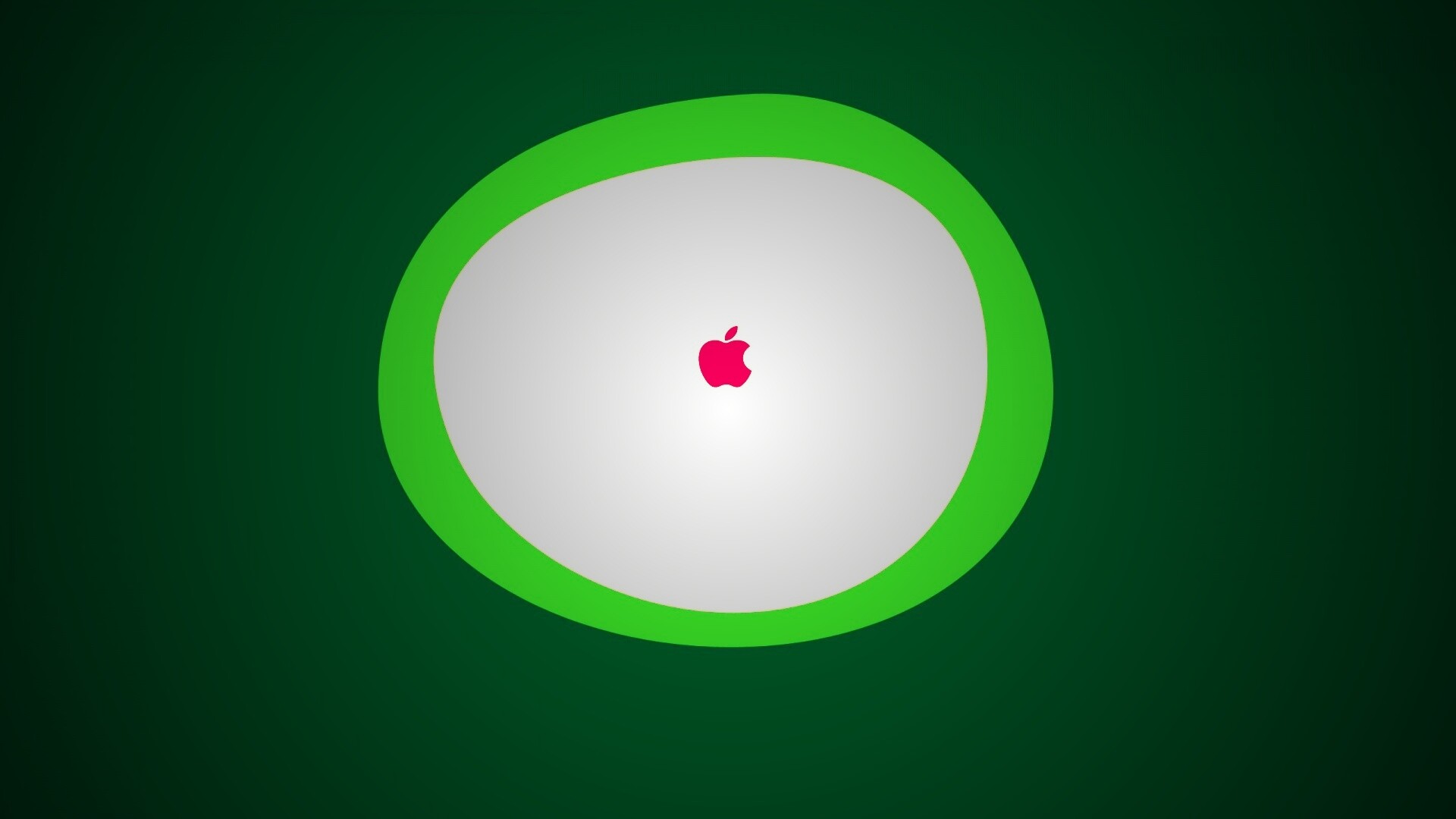 Apple в белом круге обои