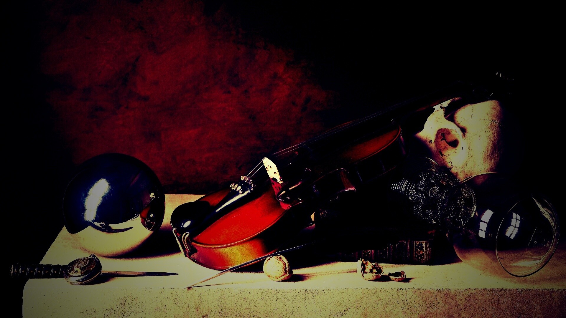 Композиция со скрипкой обои