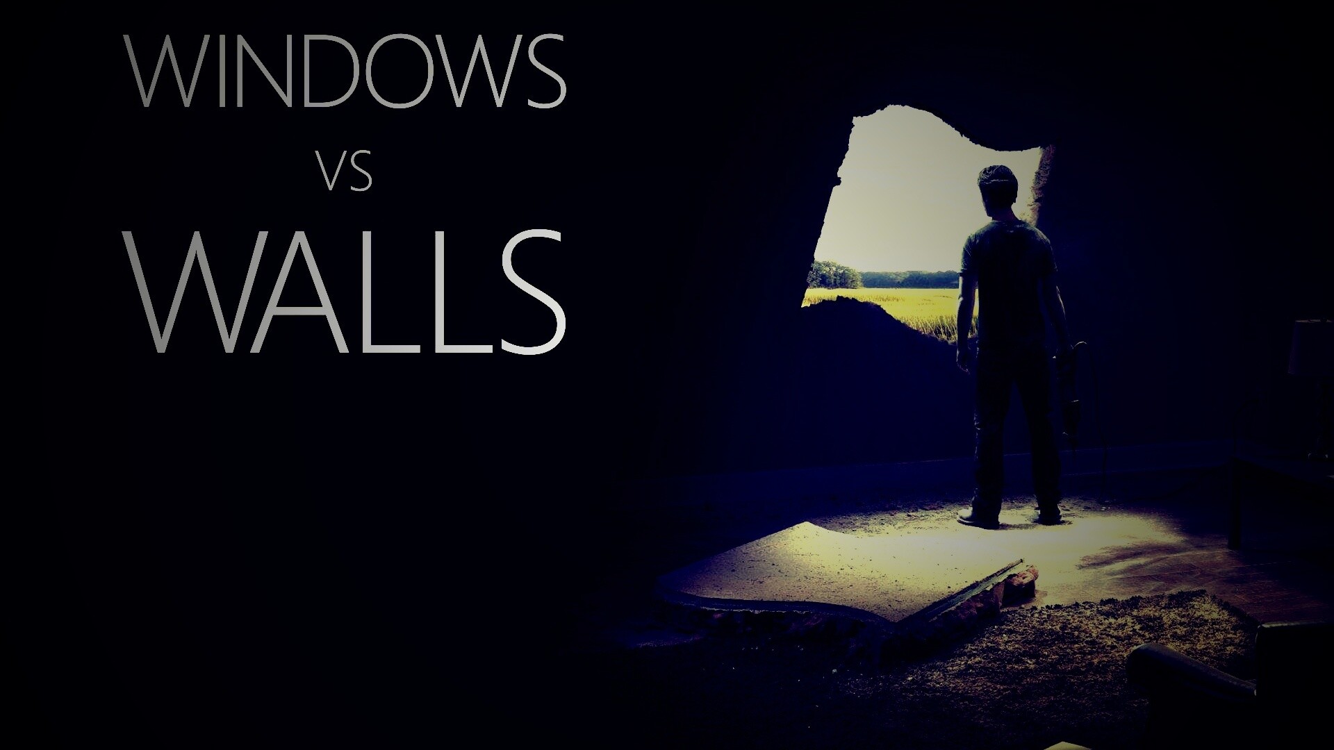 Windows против стен обои