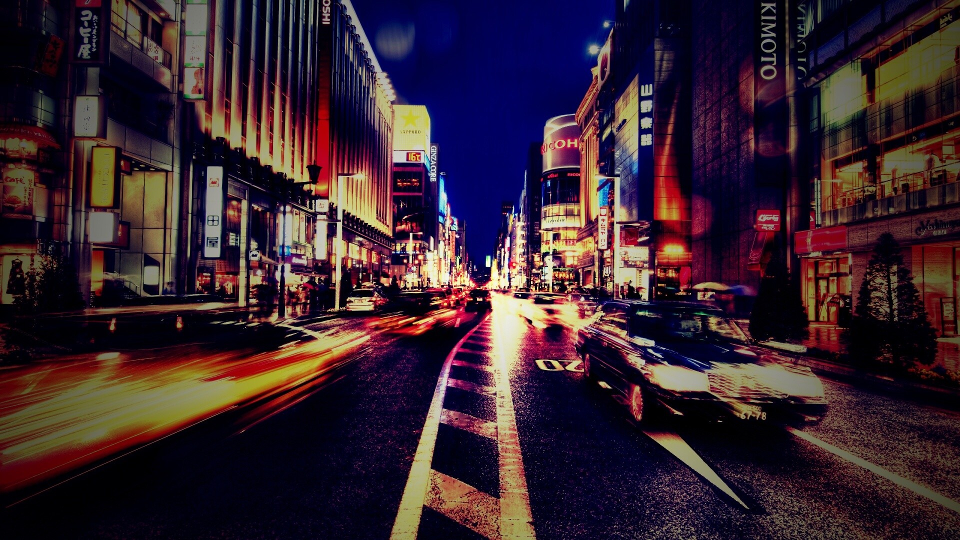 Ночное движение обои