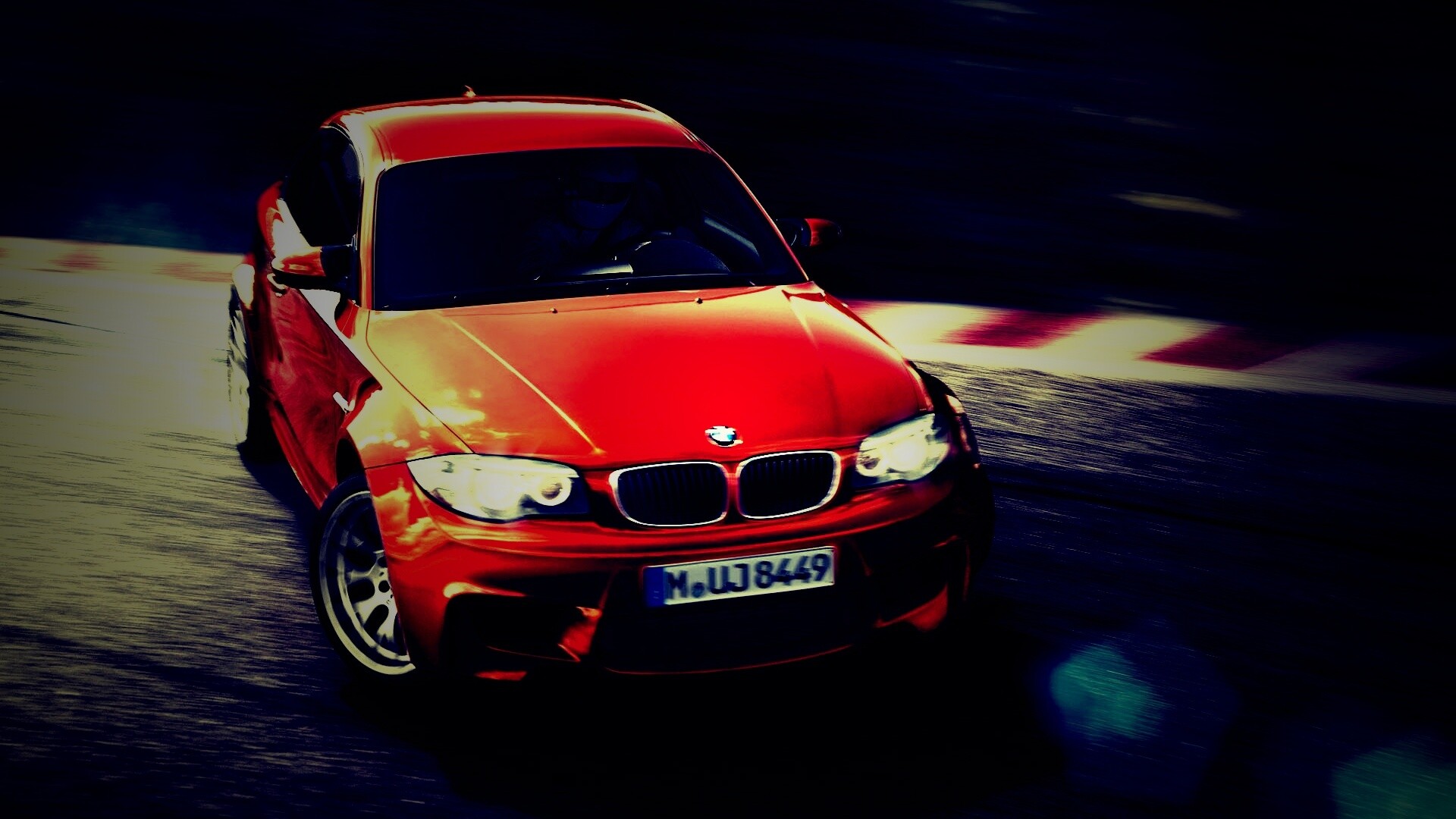 BMW M1 в заносе на треке обои