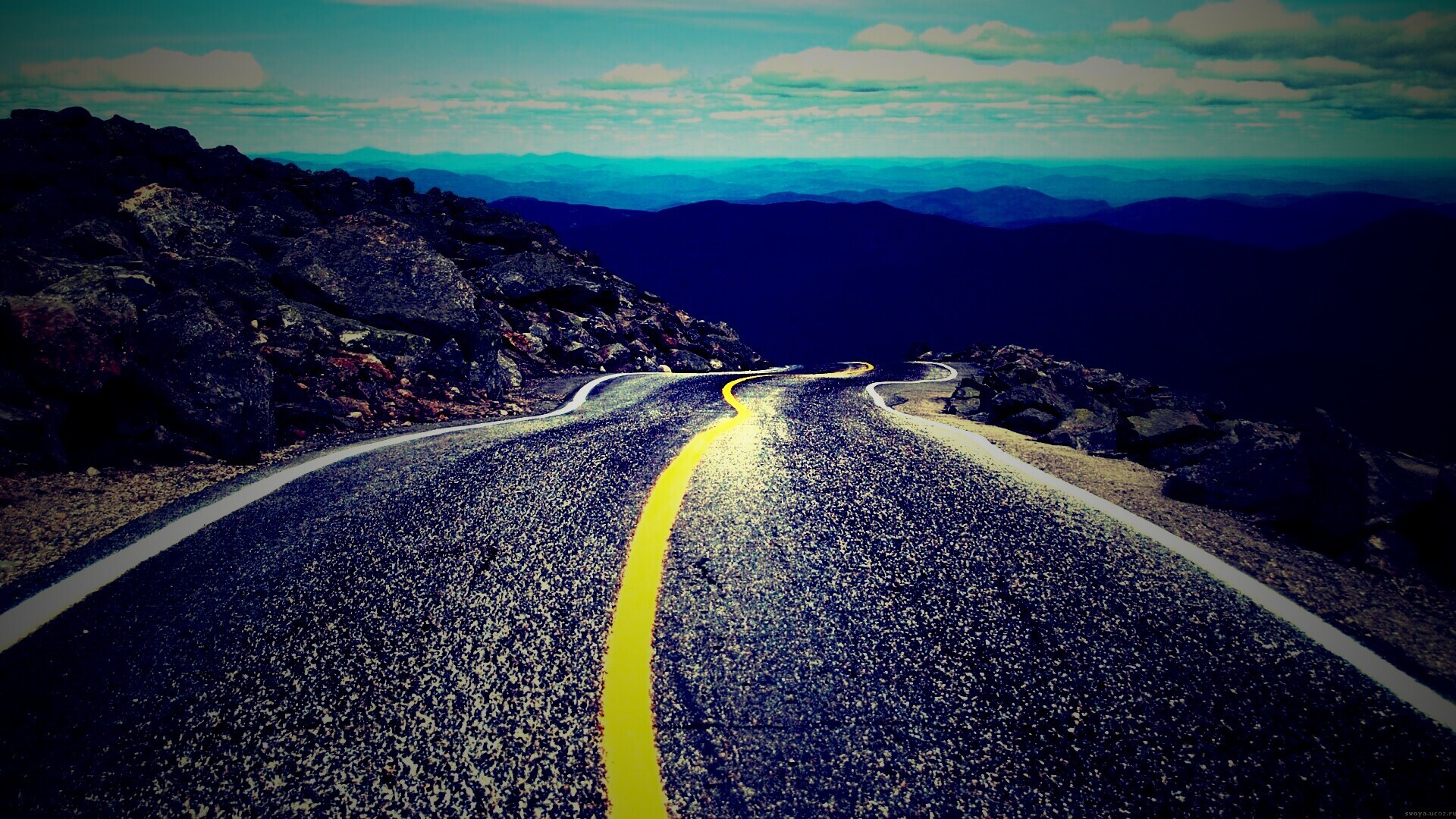 Горная дорога обои