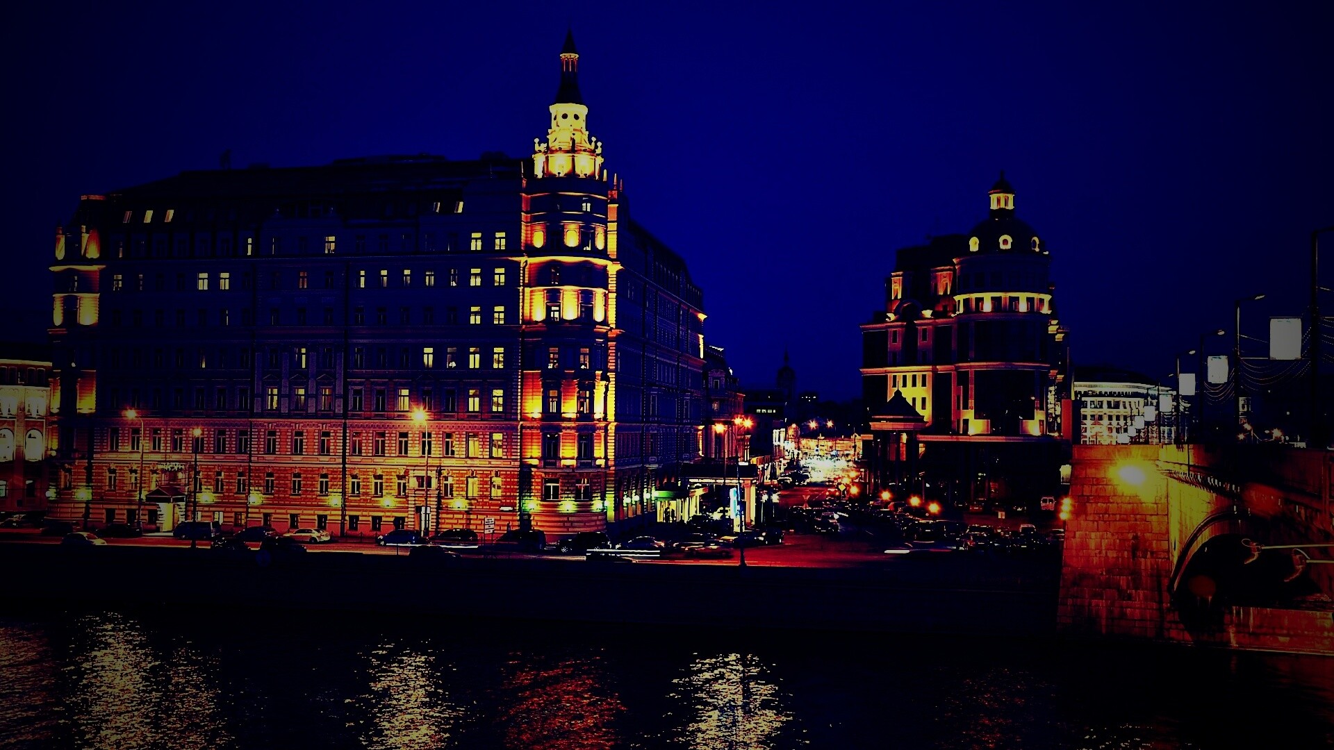 Ночной город обои