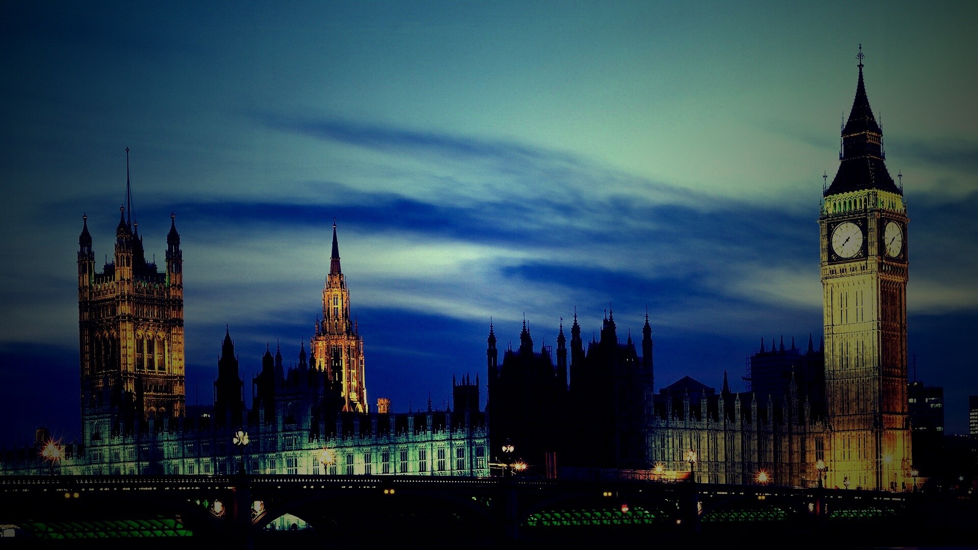 Биг Бен и здание парламента ночью обои