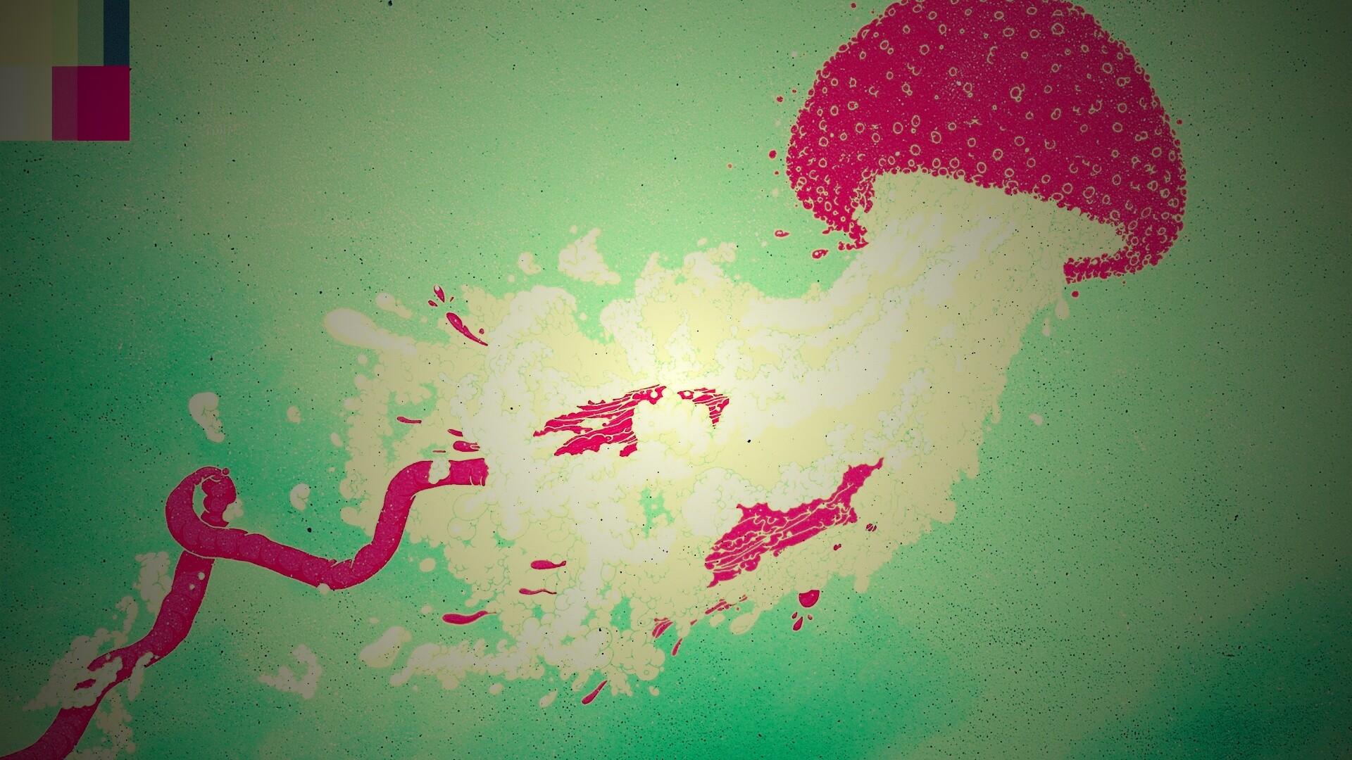 Розовая медуза обои