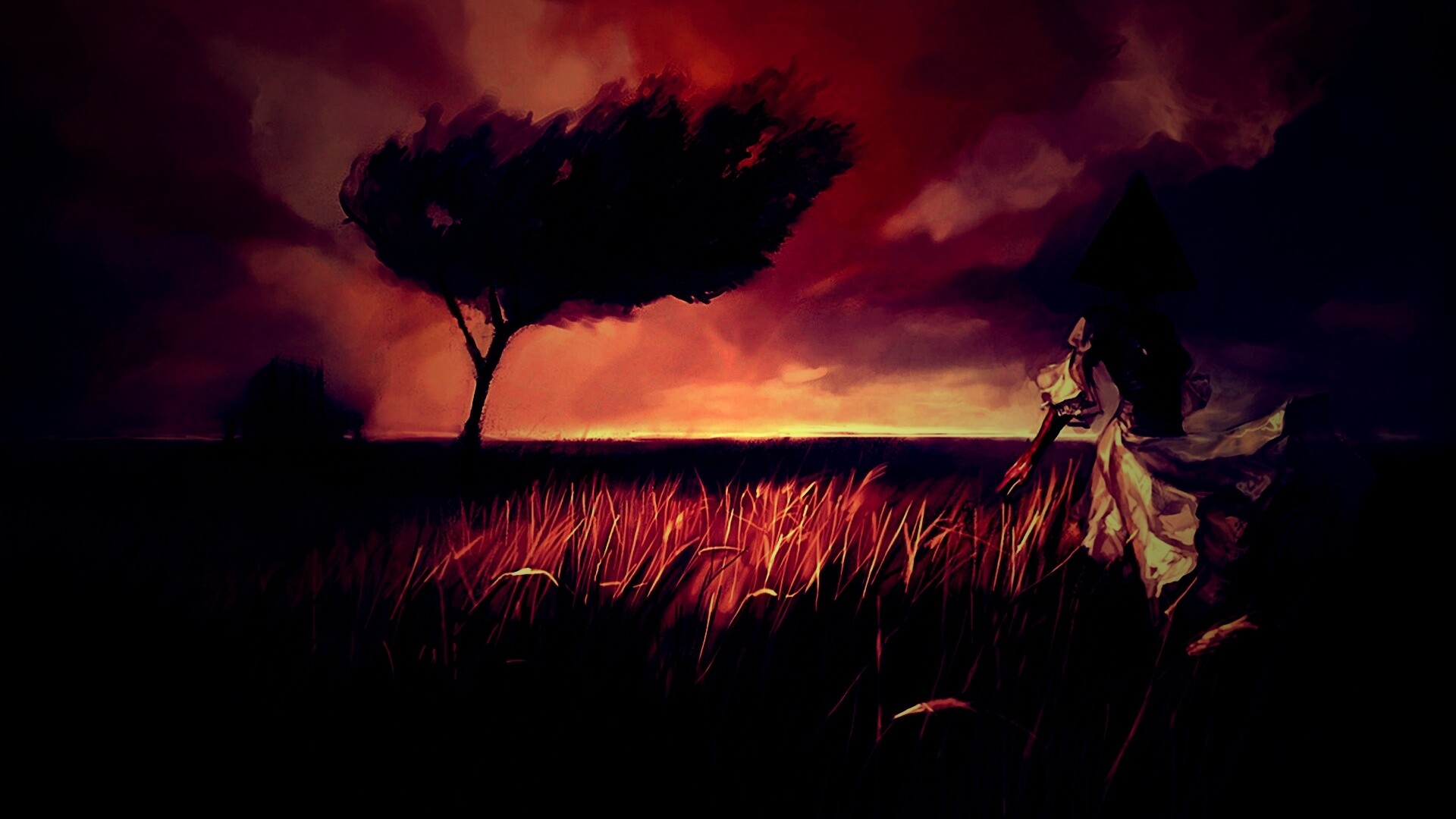 Треугольная голова обои