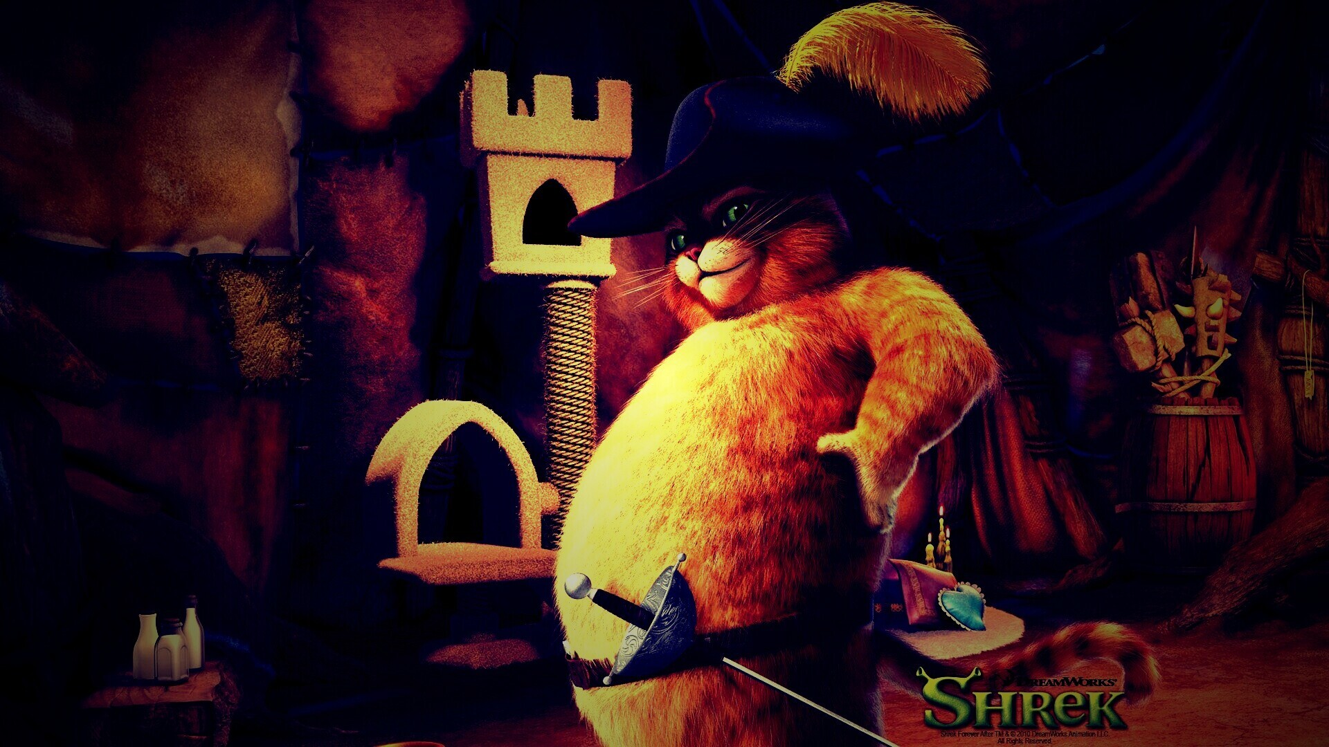 Кот в сапогах из Шрека обои