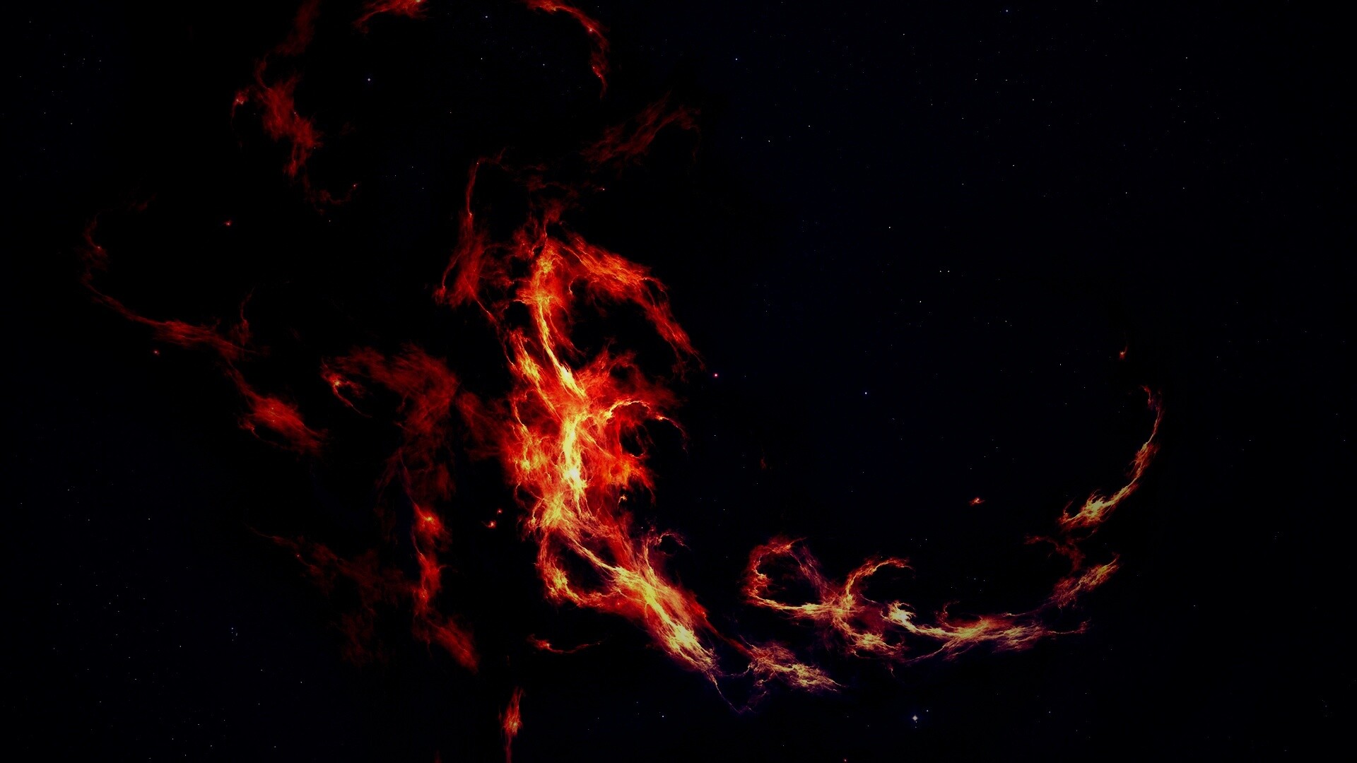 Яркая космическая туманность обои