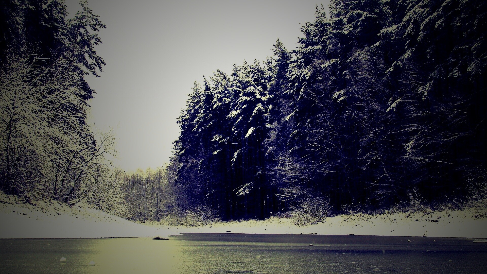 Зимняя дорога обои