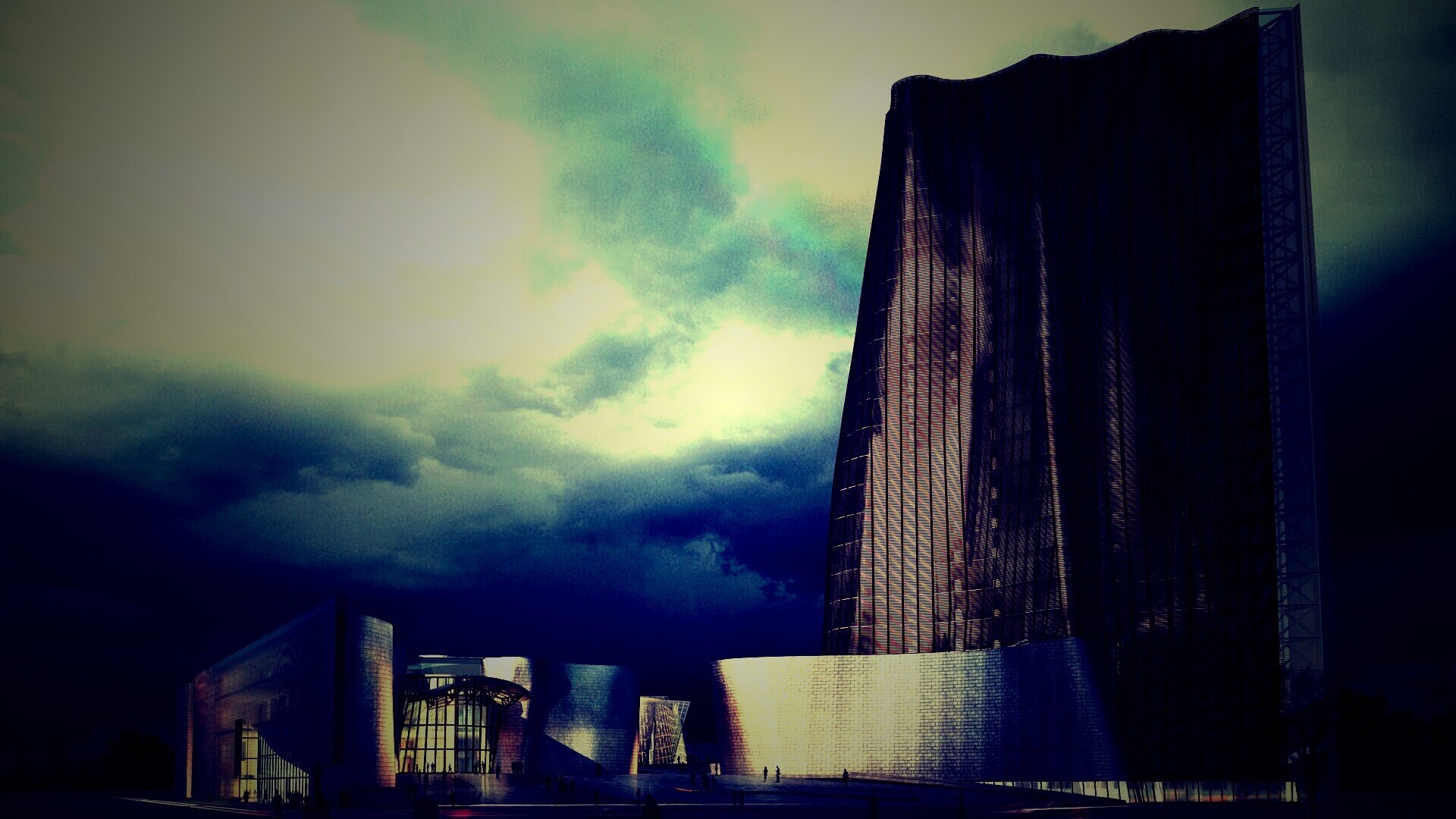 Здание обои