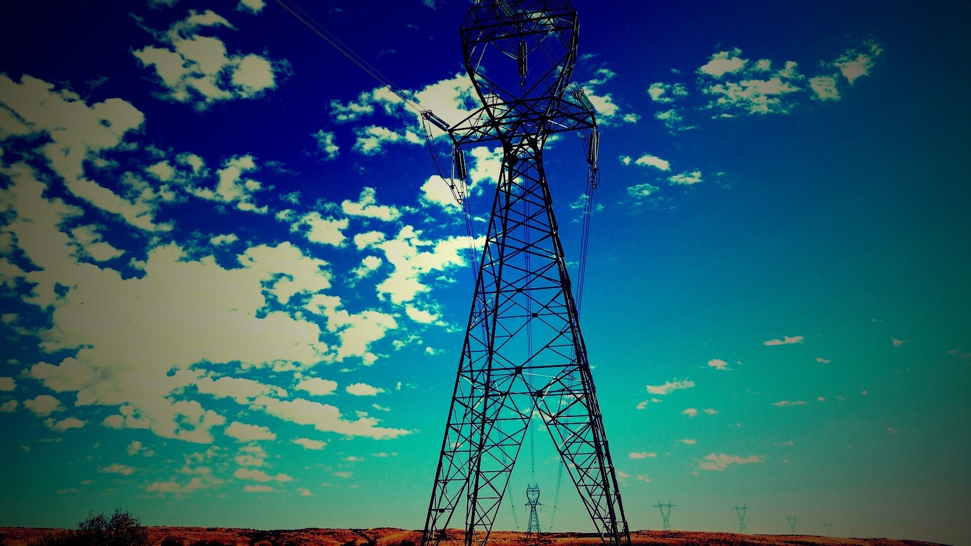 Линии электро передач обои