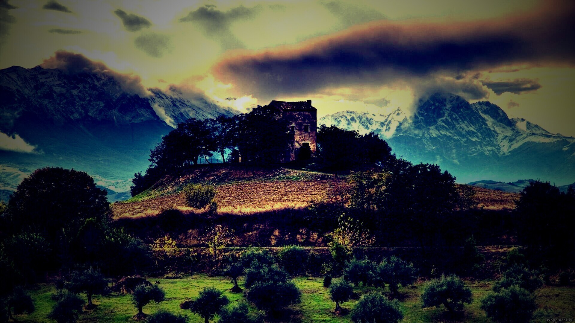 Горный пейзаж обои